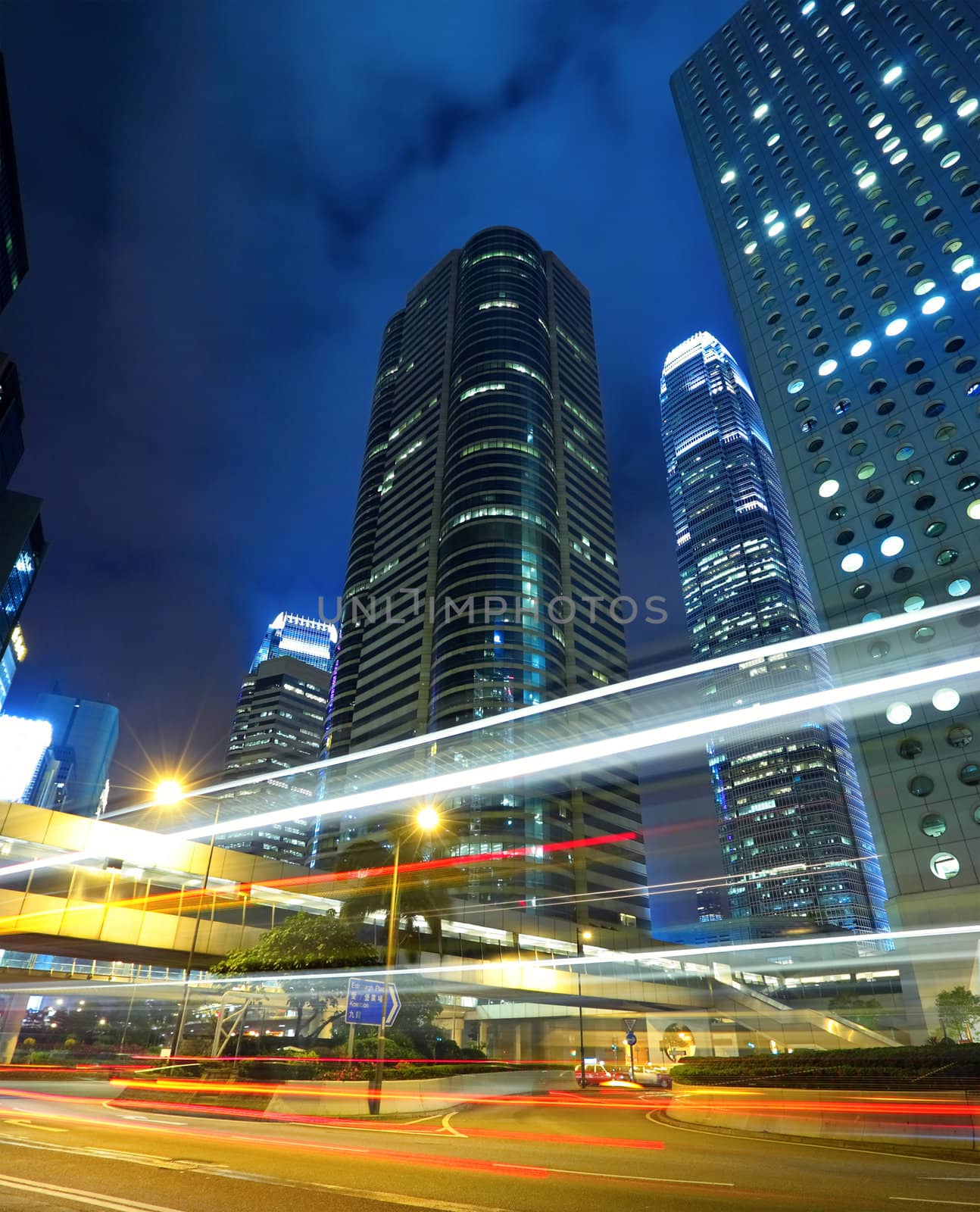 modern city at night