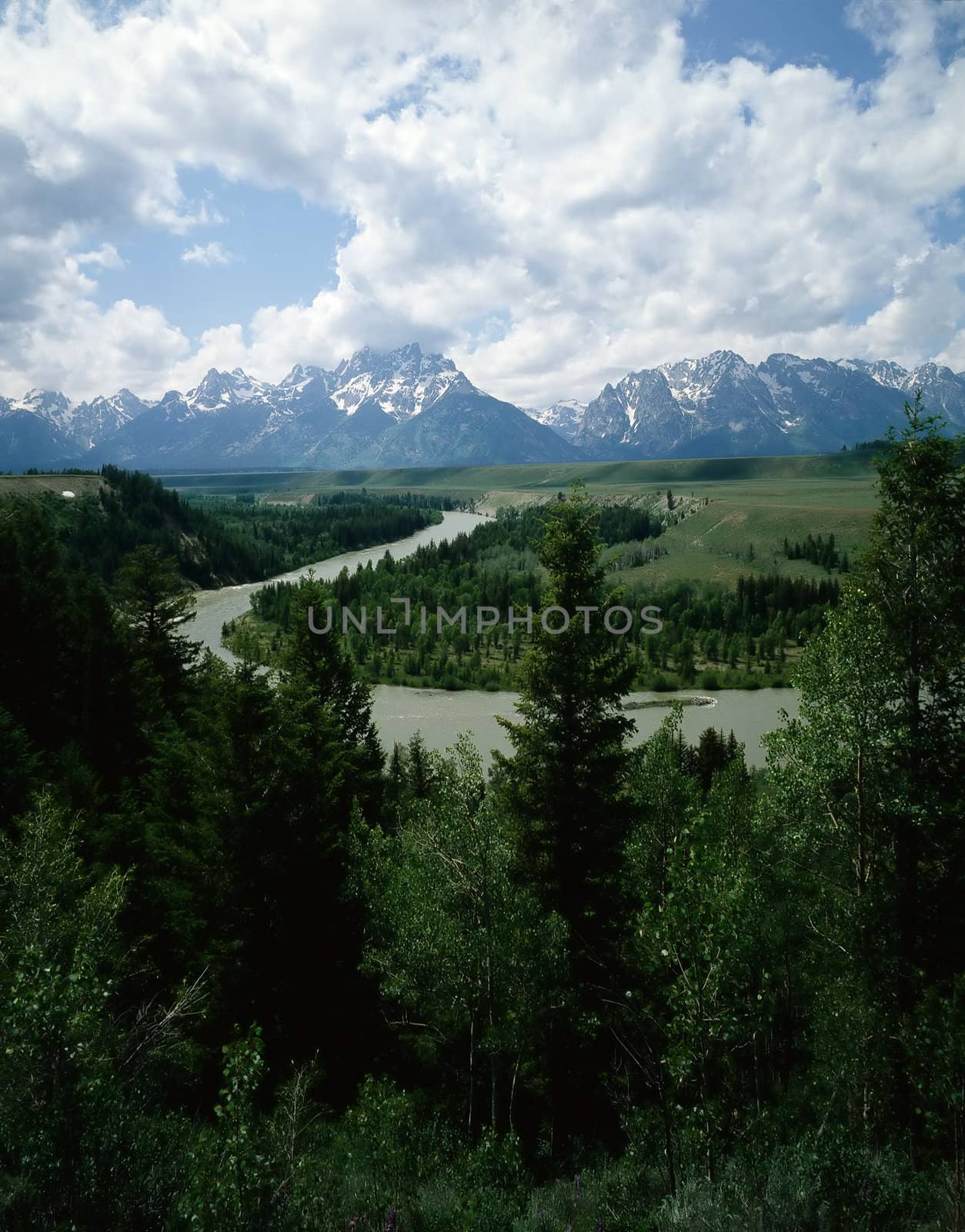 Grand Teton with Snake River in Wyoming