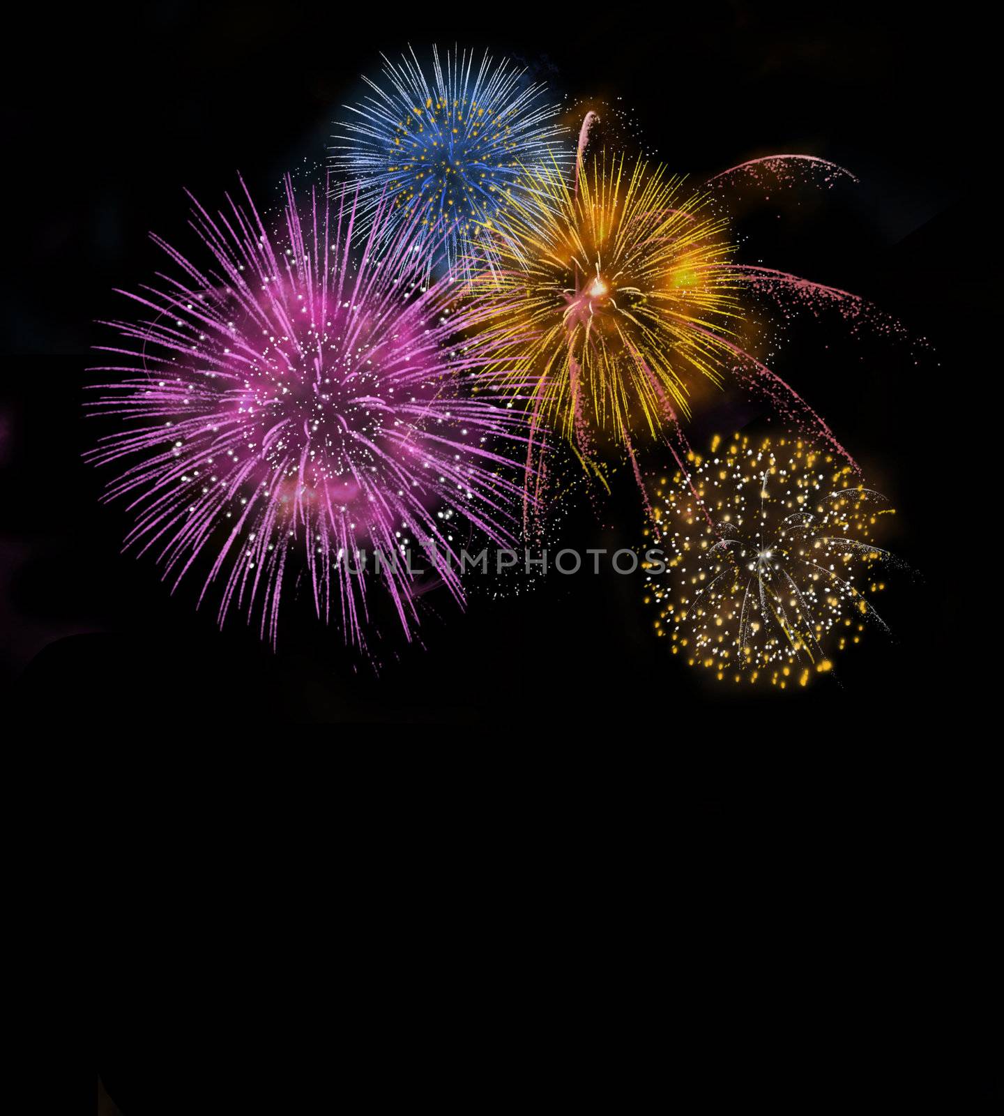 Background firework colorful for celebration
