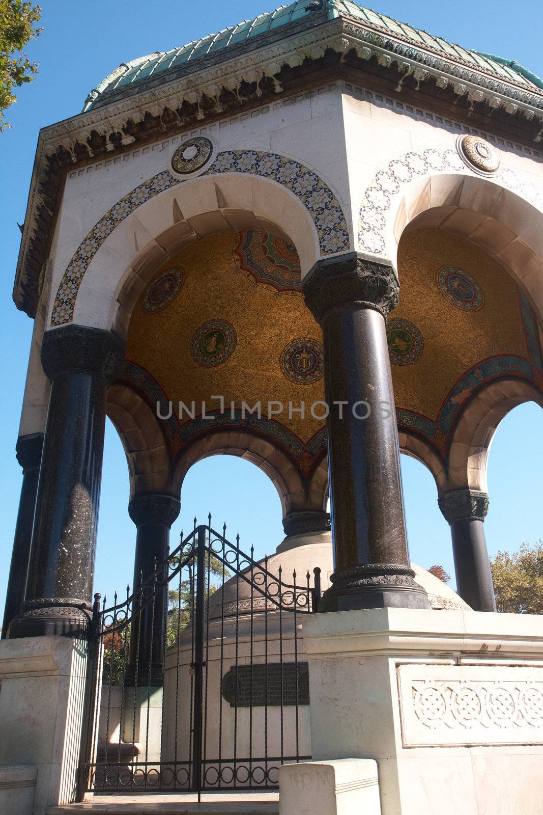 The German Fountain in the northern end of old hippodrome in Istanbul, Turkey 