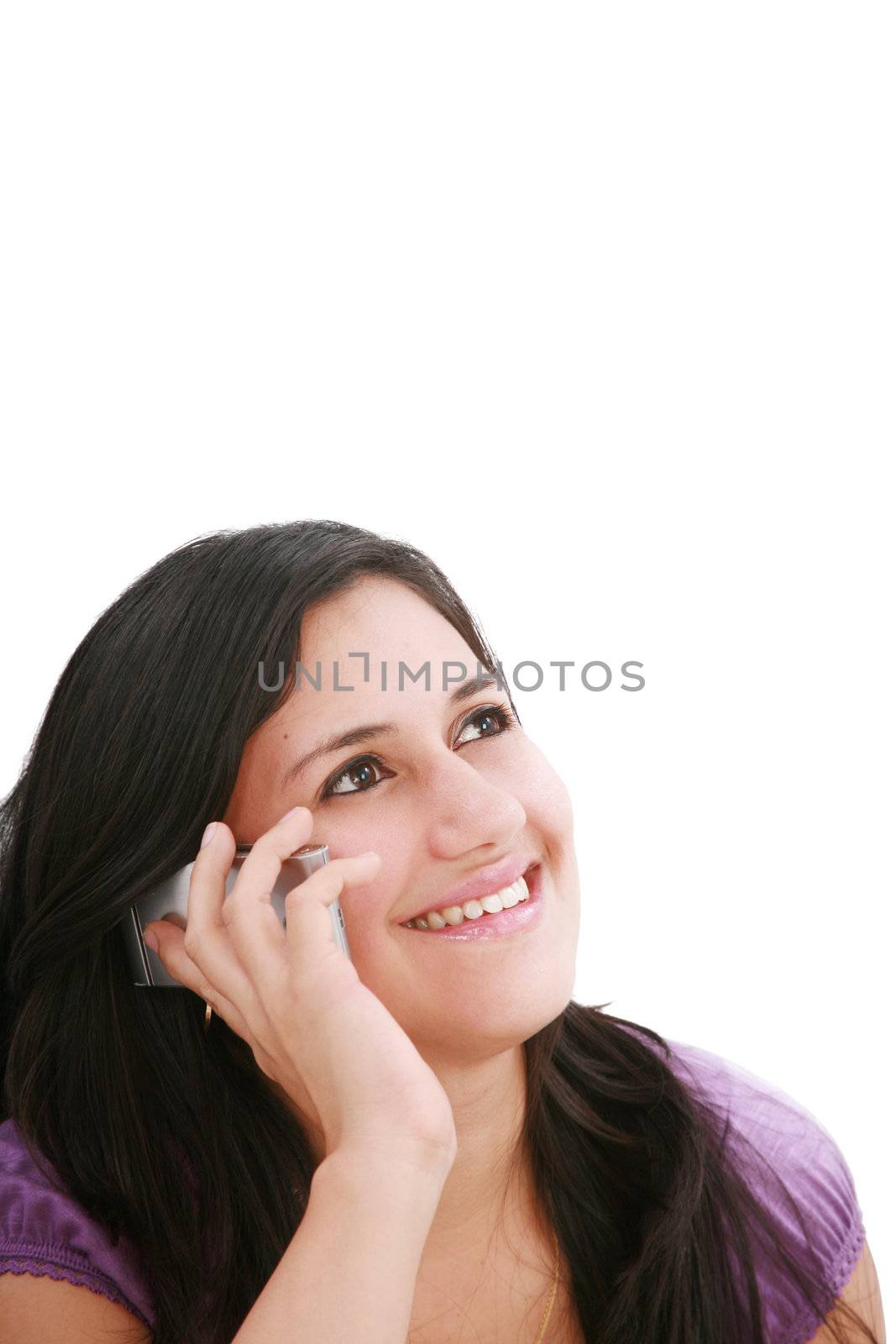 Woman talking on her mobile phone