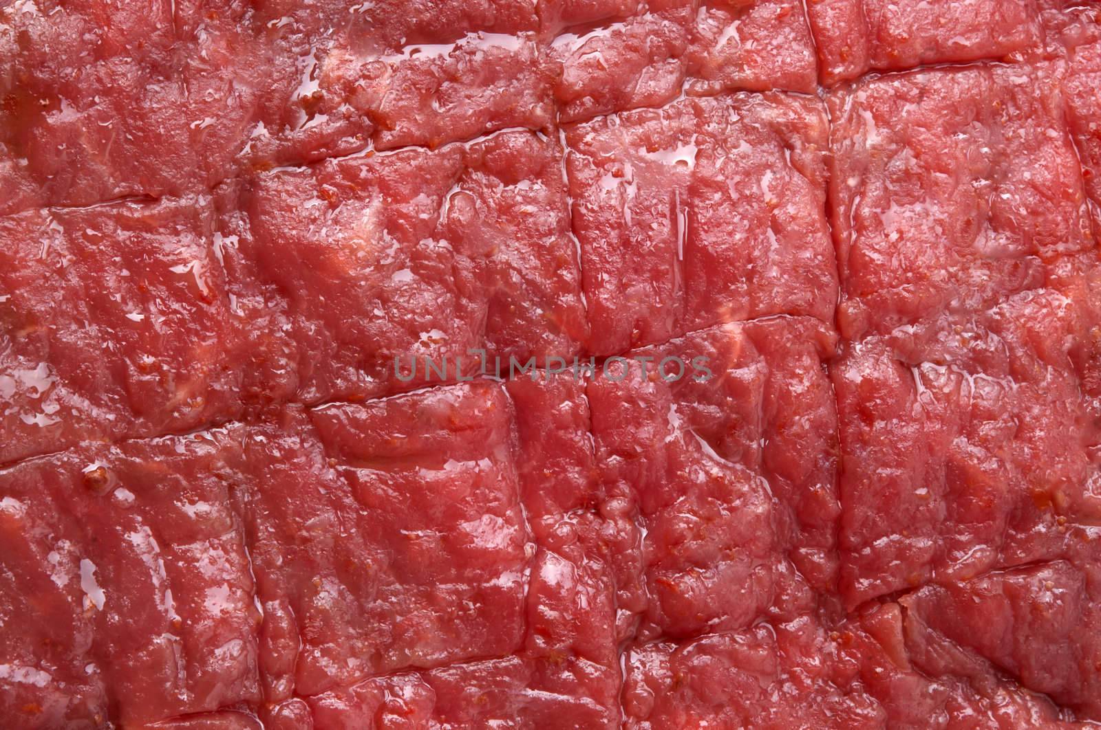 raw red beef steak by starush