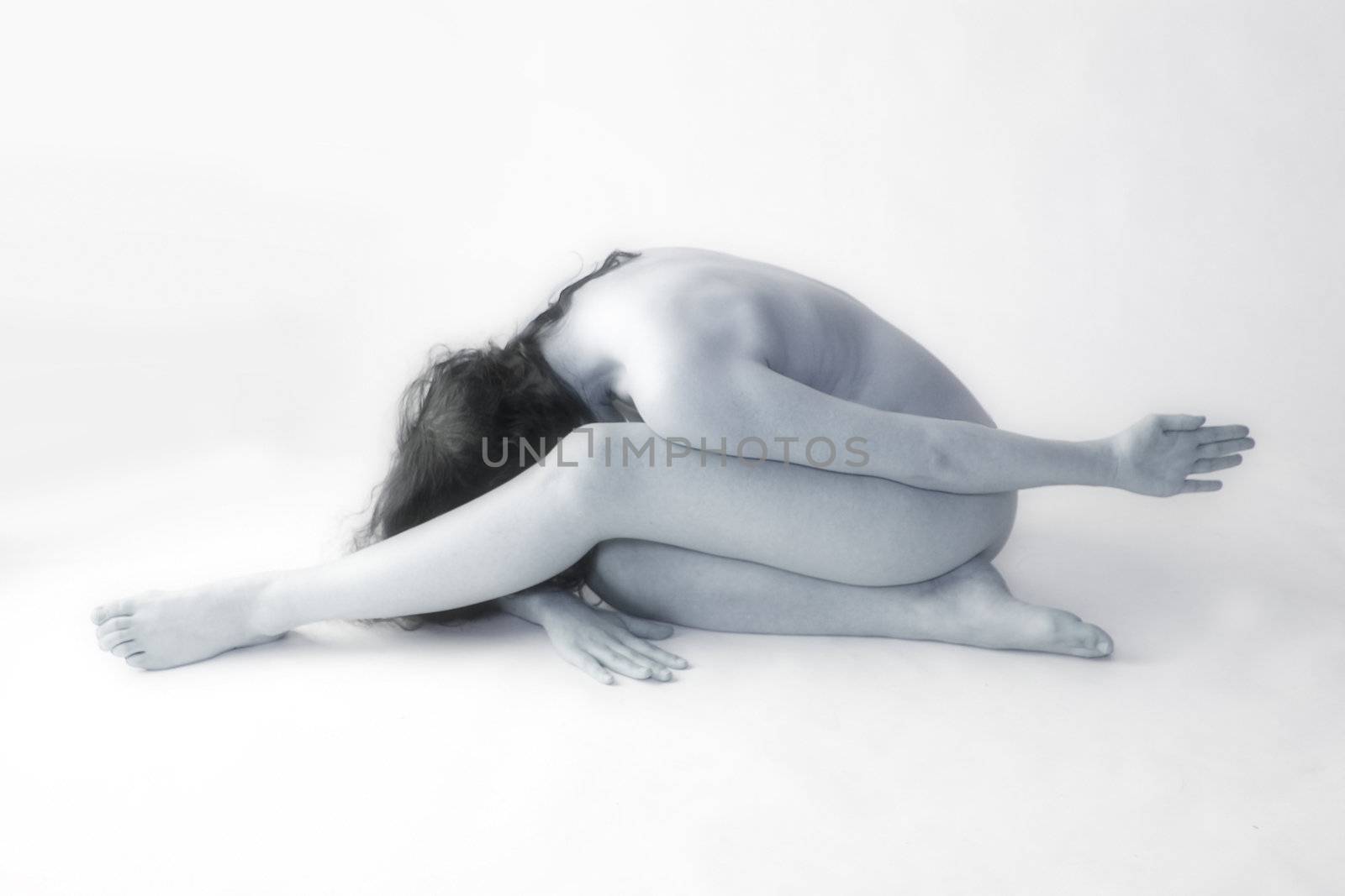 Naked beauty model folded up by DNFStyle