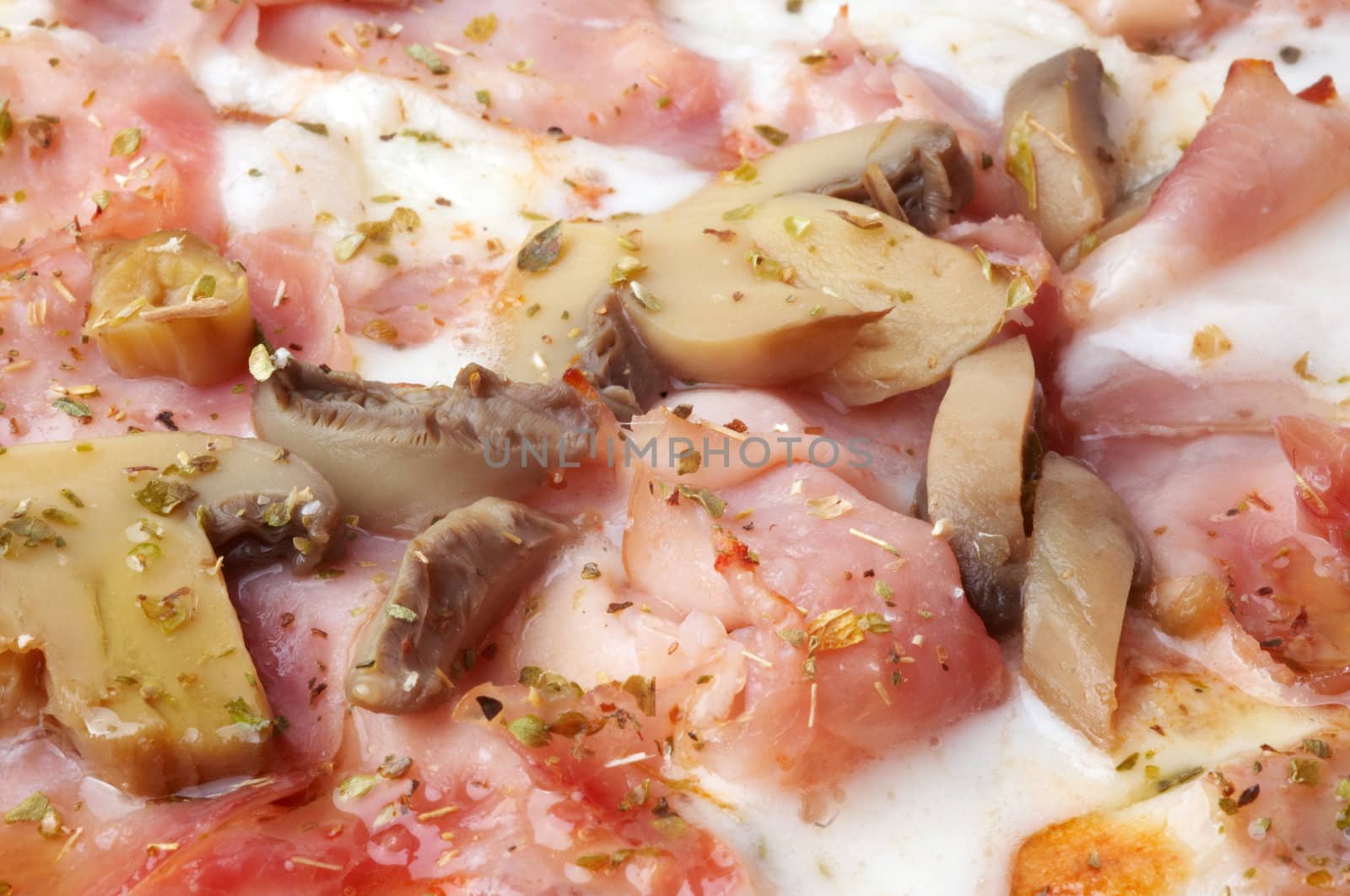 closeup background of Italian pizza, selective focus