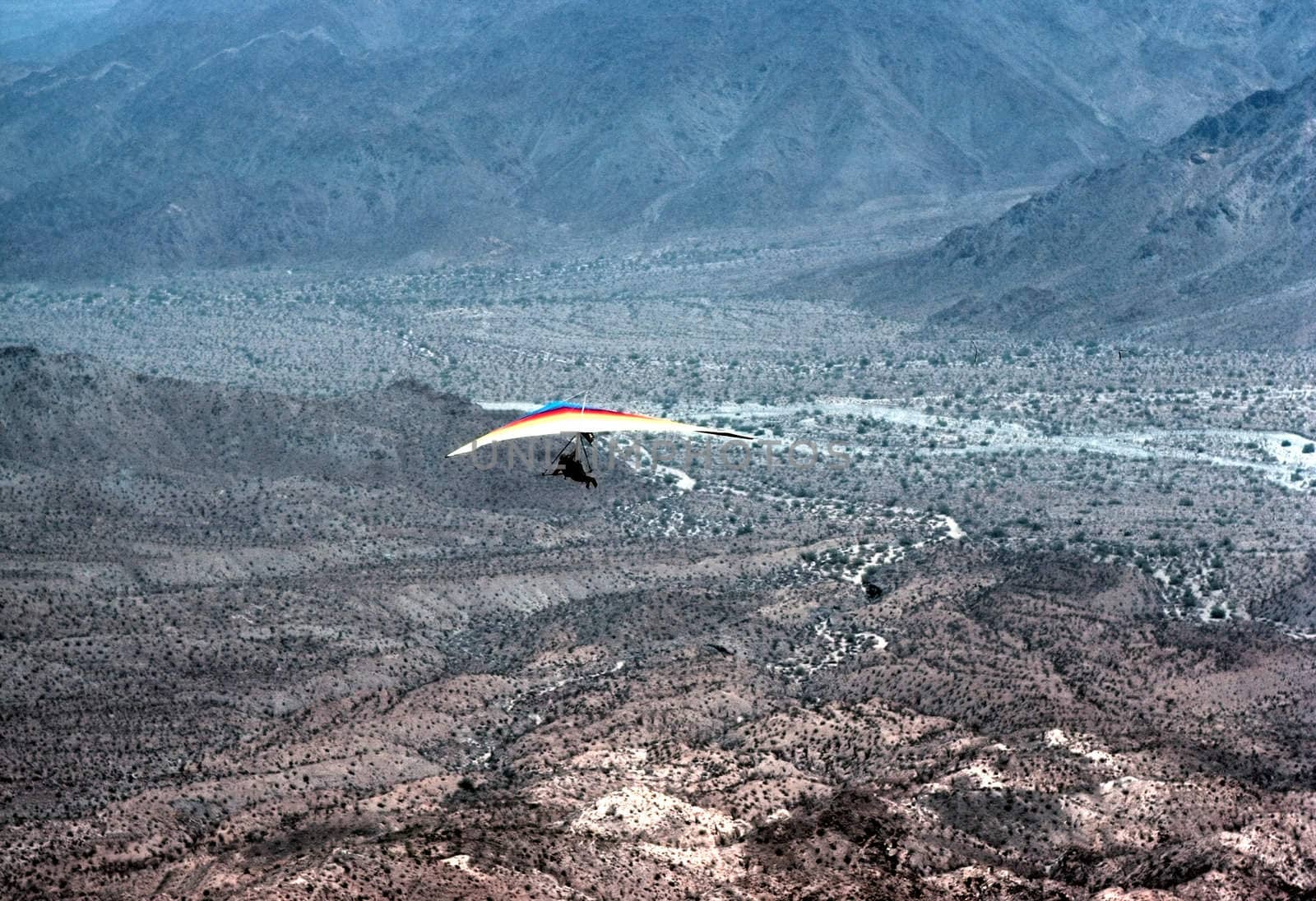 Glider over desert