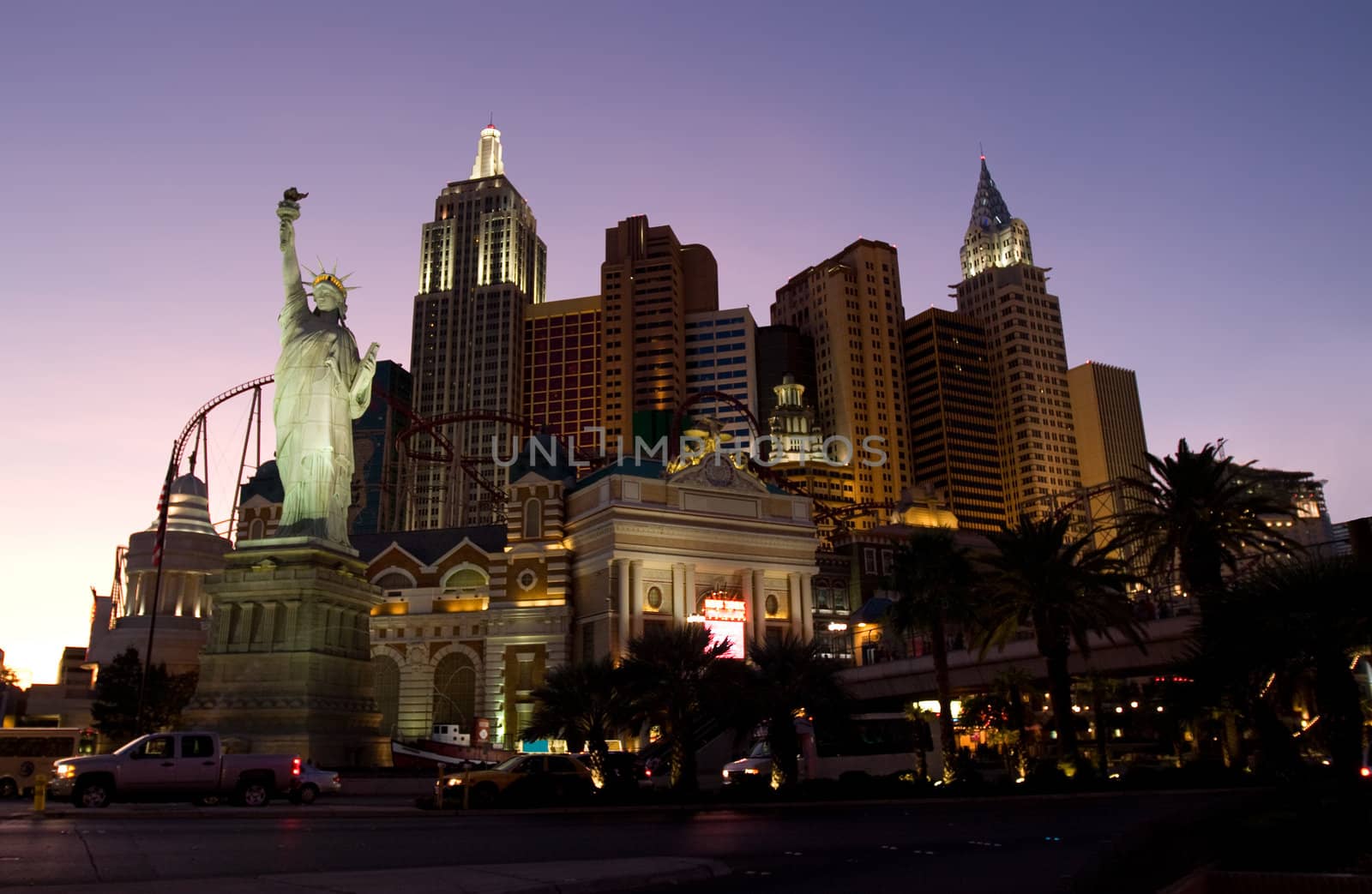 Las Vegas main street Strip at night