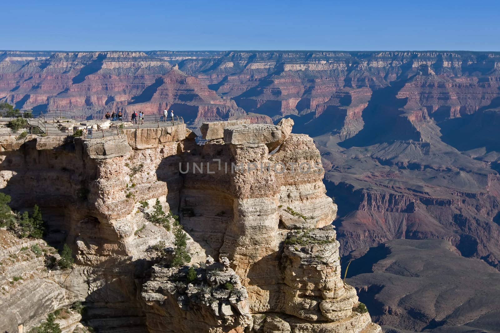 Grand Canyon at west rim with people 