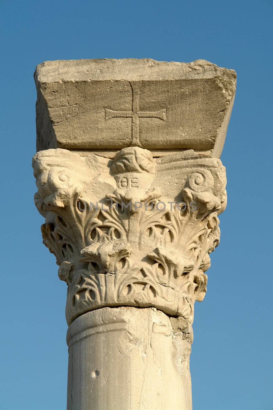 the top part of an ancient greek column in chersonese