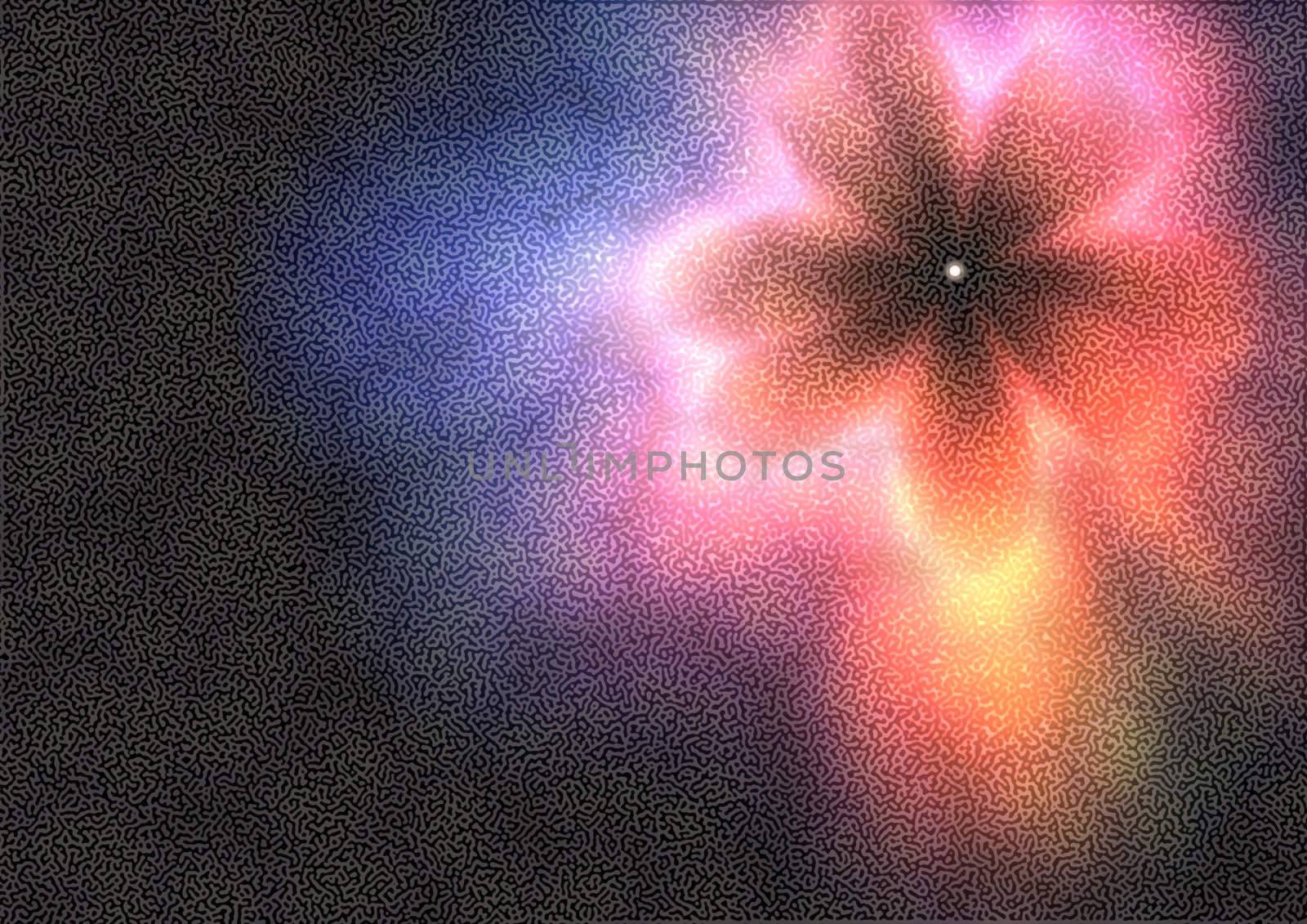 great creative abstract colored bright rich textured image fantastic space flower on a black background.