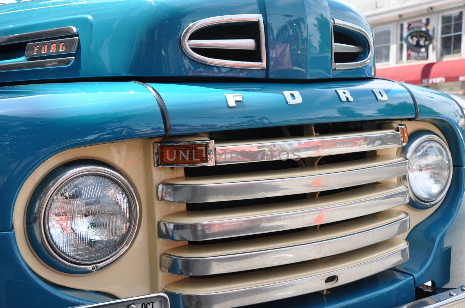 old american car in a special meeting in USA 