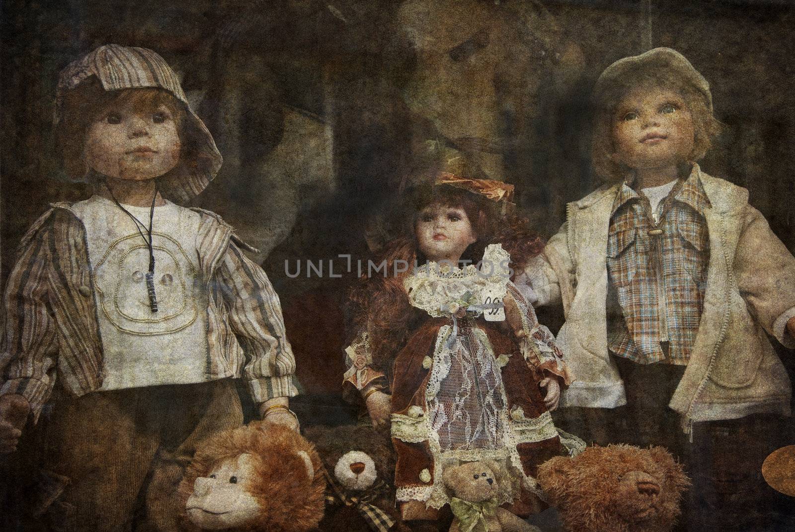 Dream of the old Parisian toy shop. Postcard from Pars. More of my images worked together to reflect age and time.