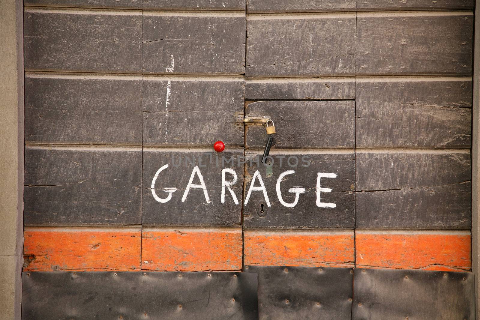 Entrance to old Italian garage.