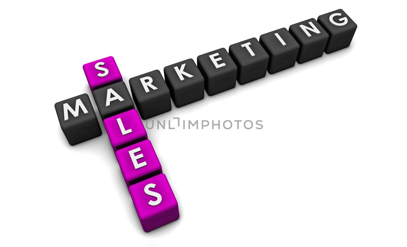 Sales and Marketing Concept in 3d Format