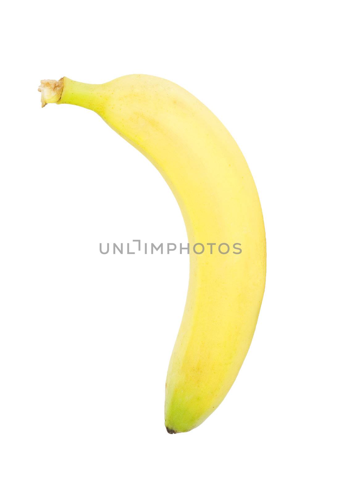 Ripe banana isolated on white background  by schankz