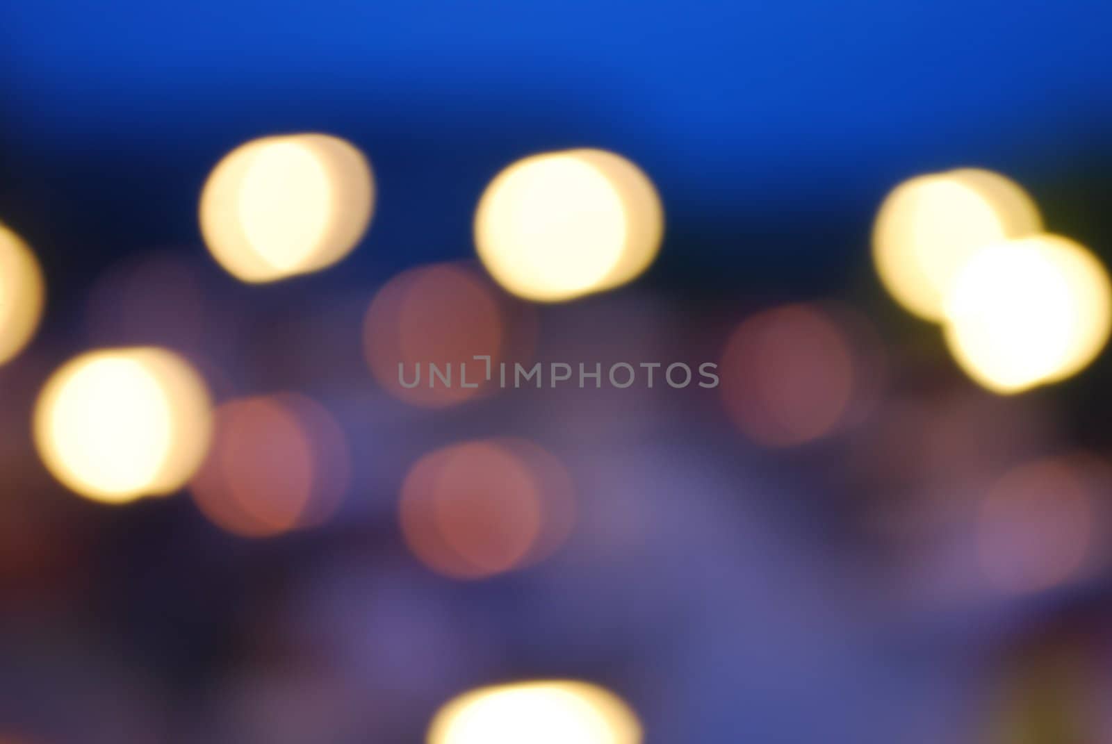 Bokeh Background Made by Many Defocused Light Spots