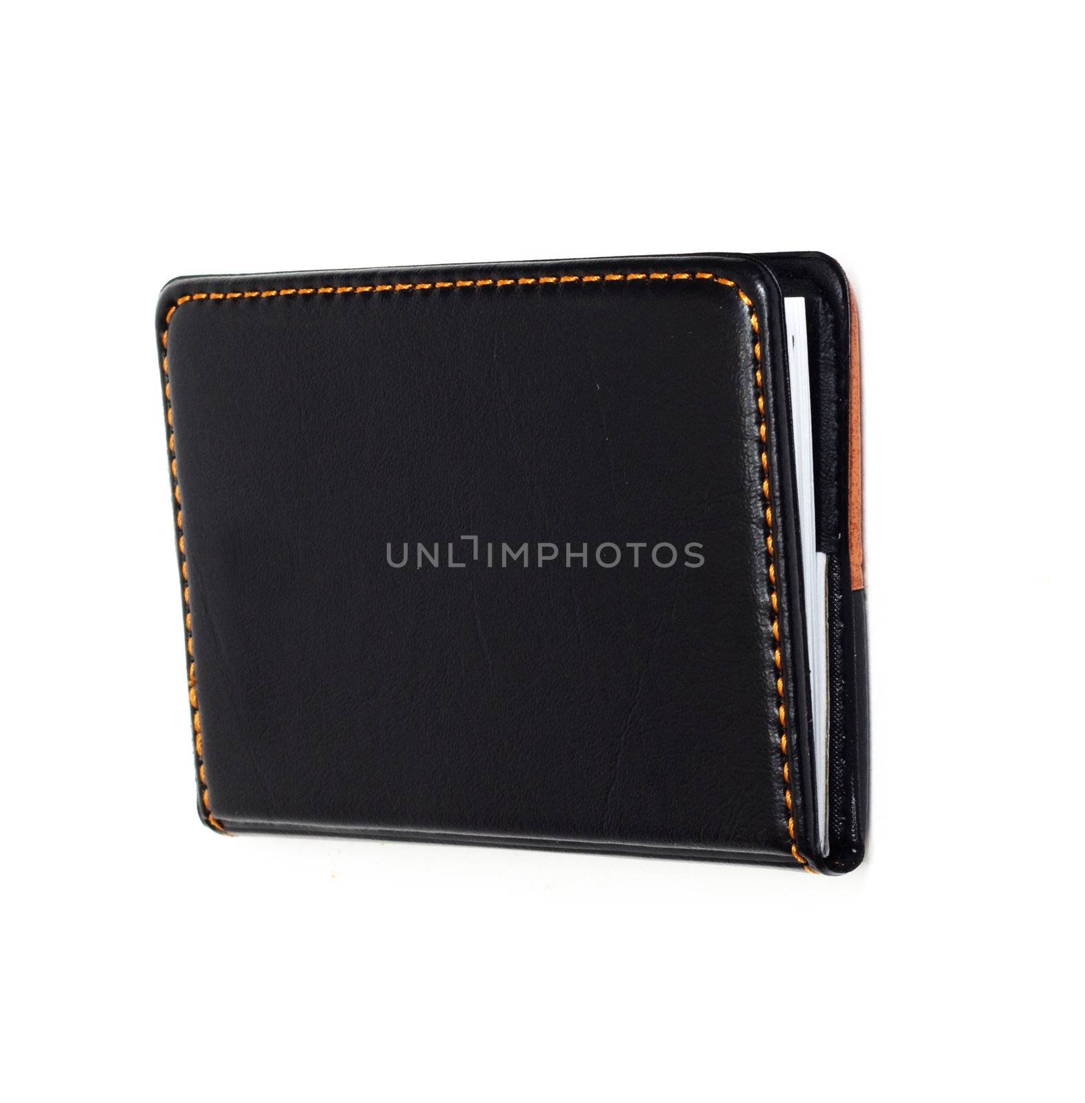 Small black notebook with blank cover 