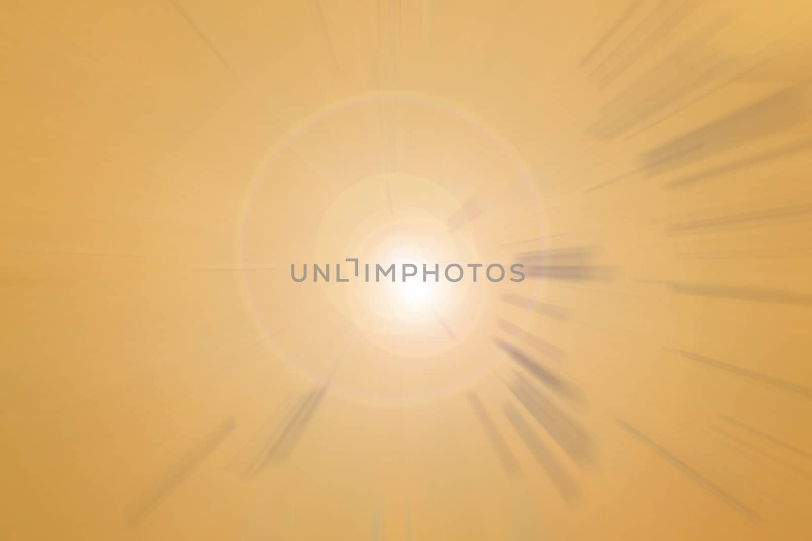 Hot summer sun on a yellow background with room for copy  by schankz
