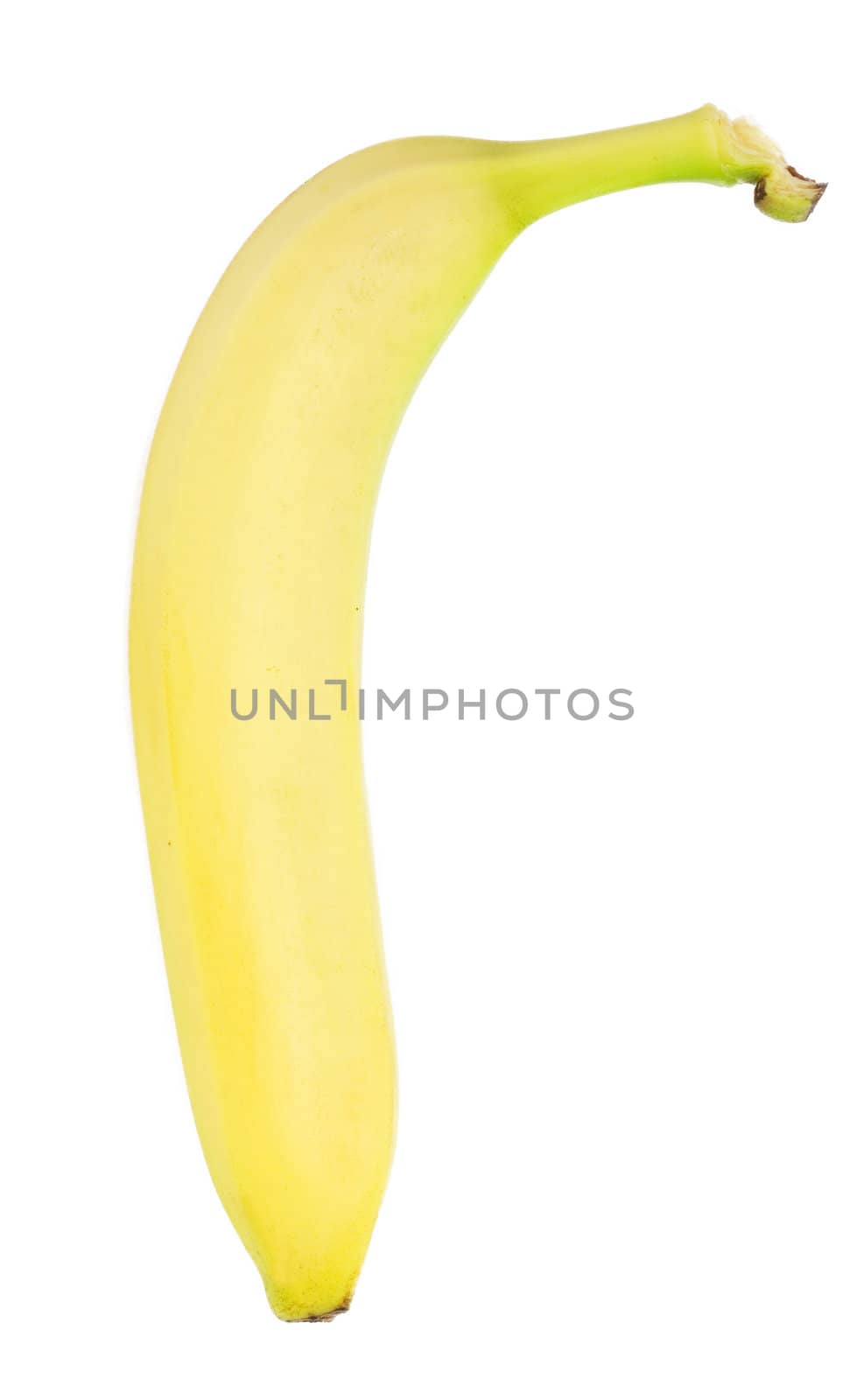 Ripe banana isolated on white background  by schankz