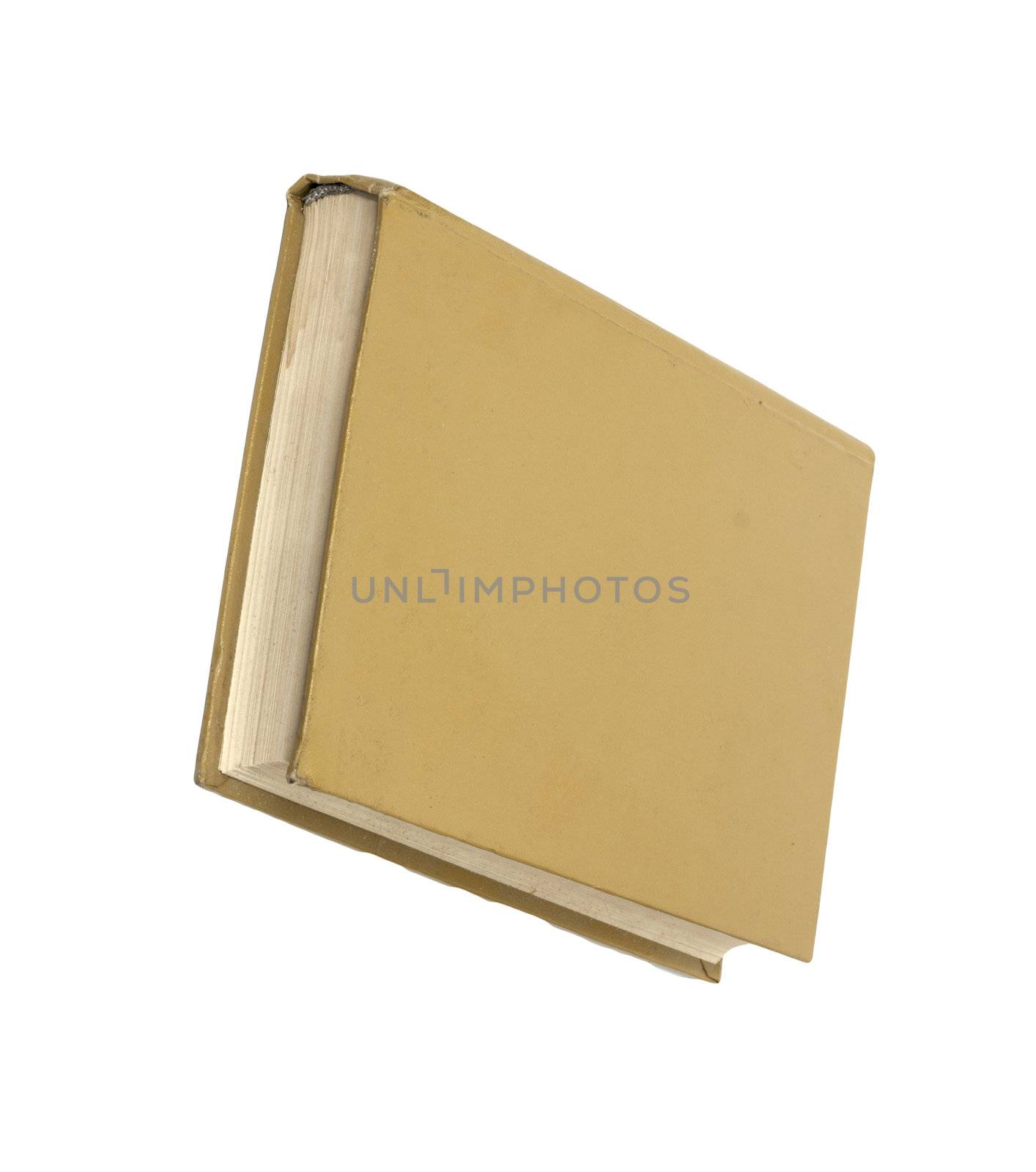 Yellow book isolated on white background 