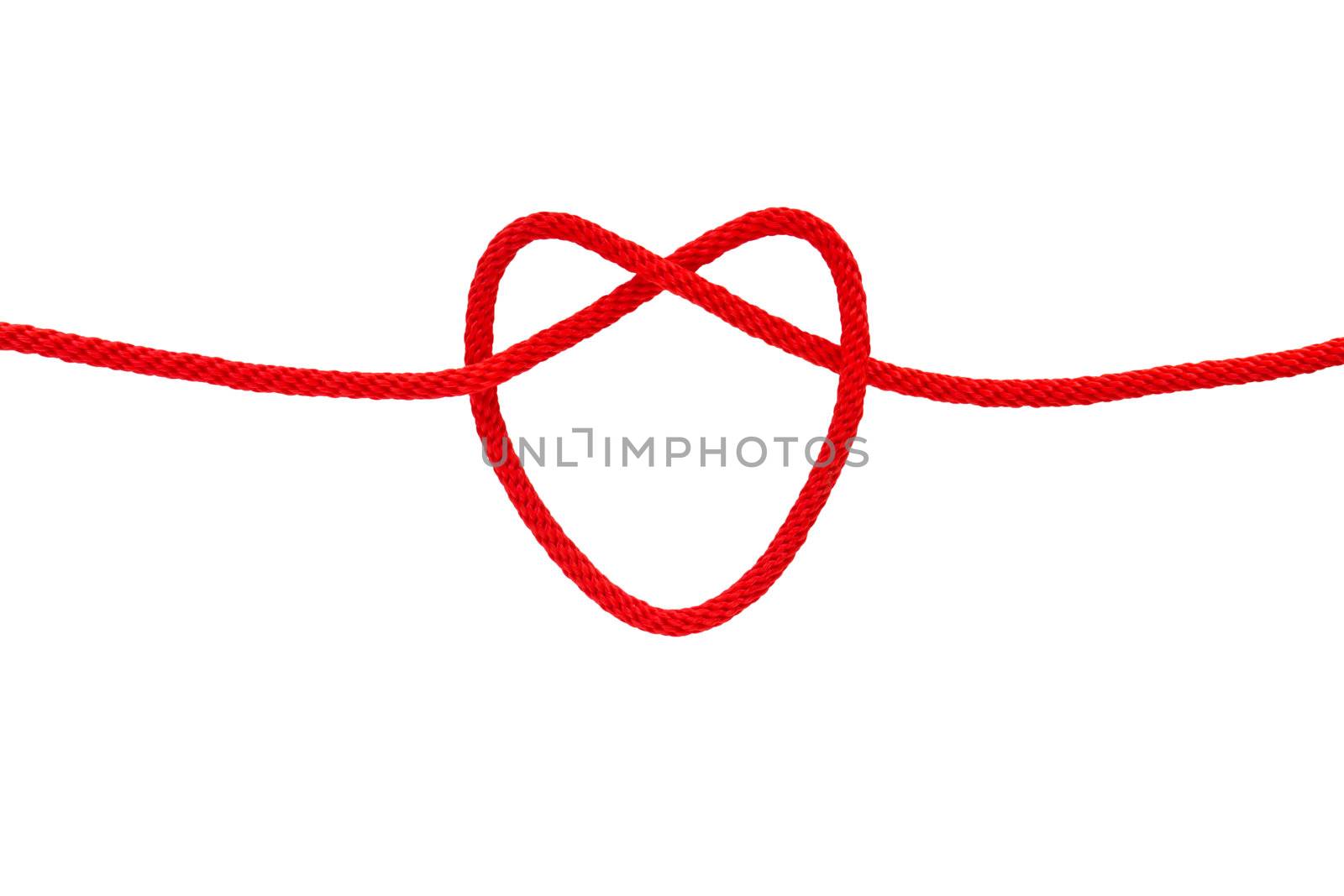 Heart shape from red rope by stoonn