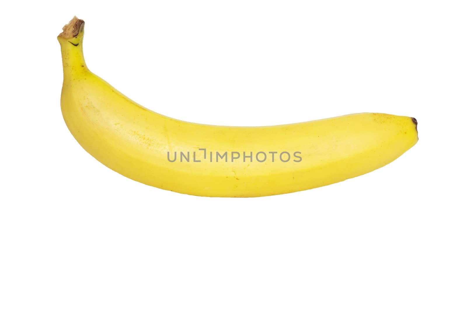 Ripe banana isolated on white background  by schankz