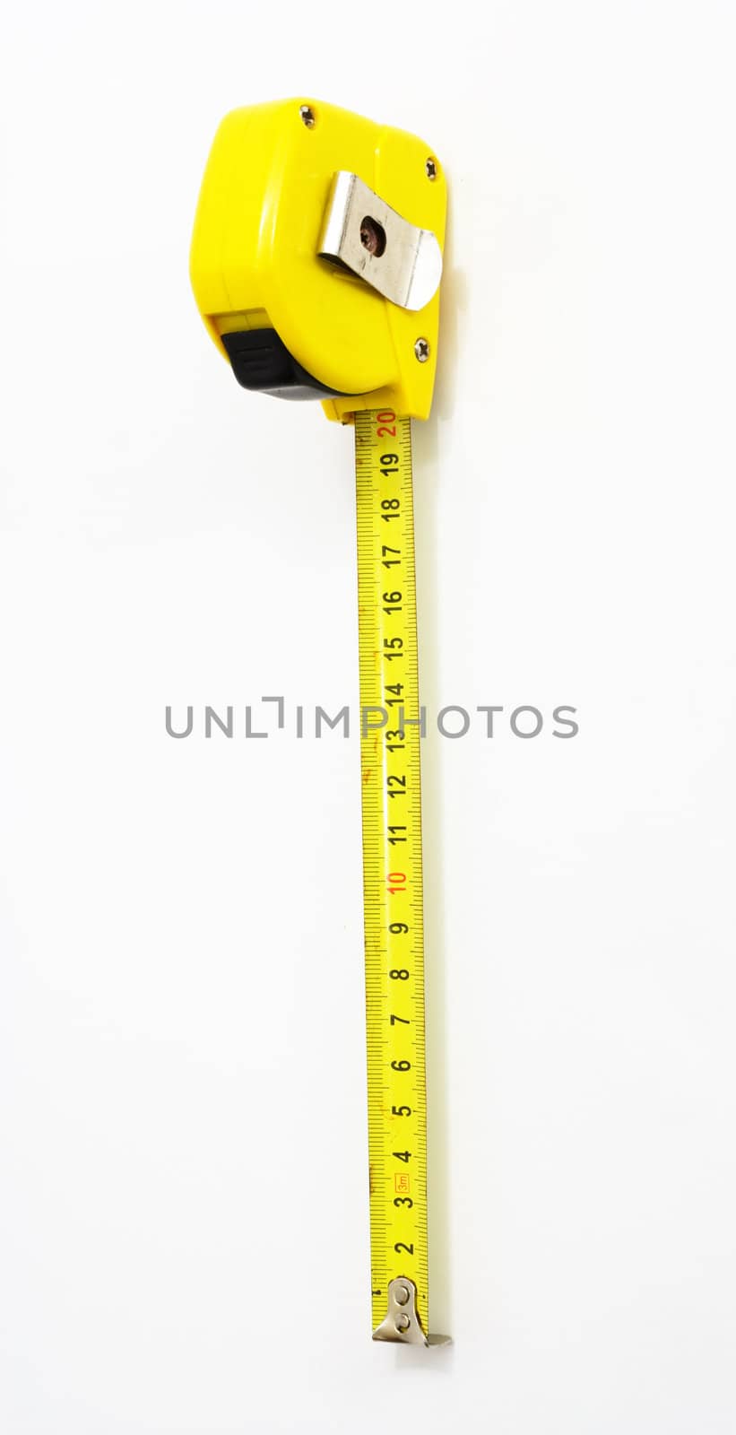 20 Meter - metering measuring tape, white Background 
