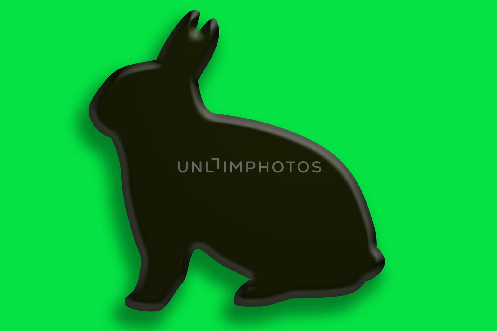 hare on green background