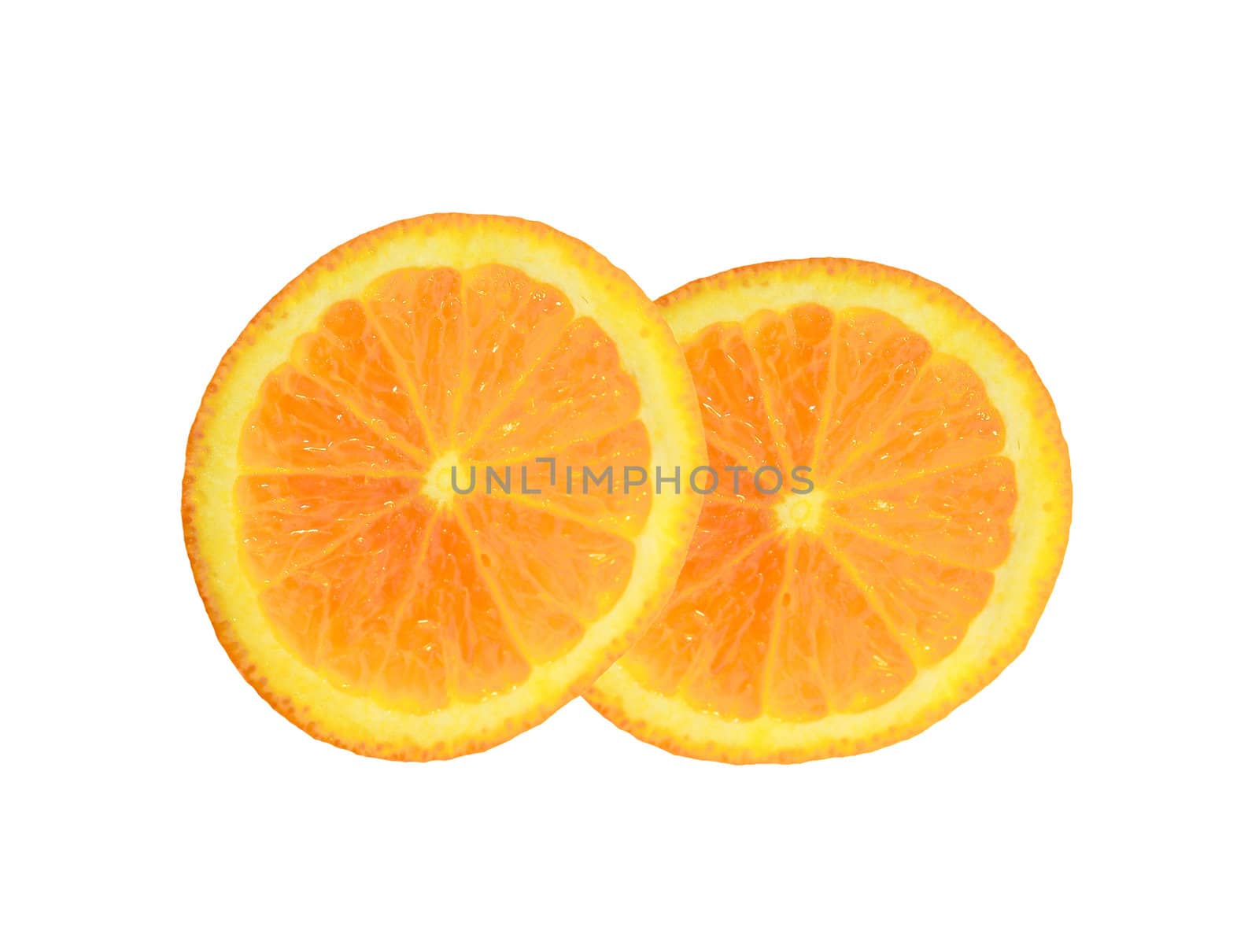 Slice of orange. isolated on white.  by schankz