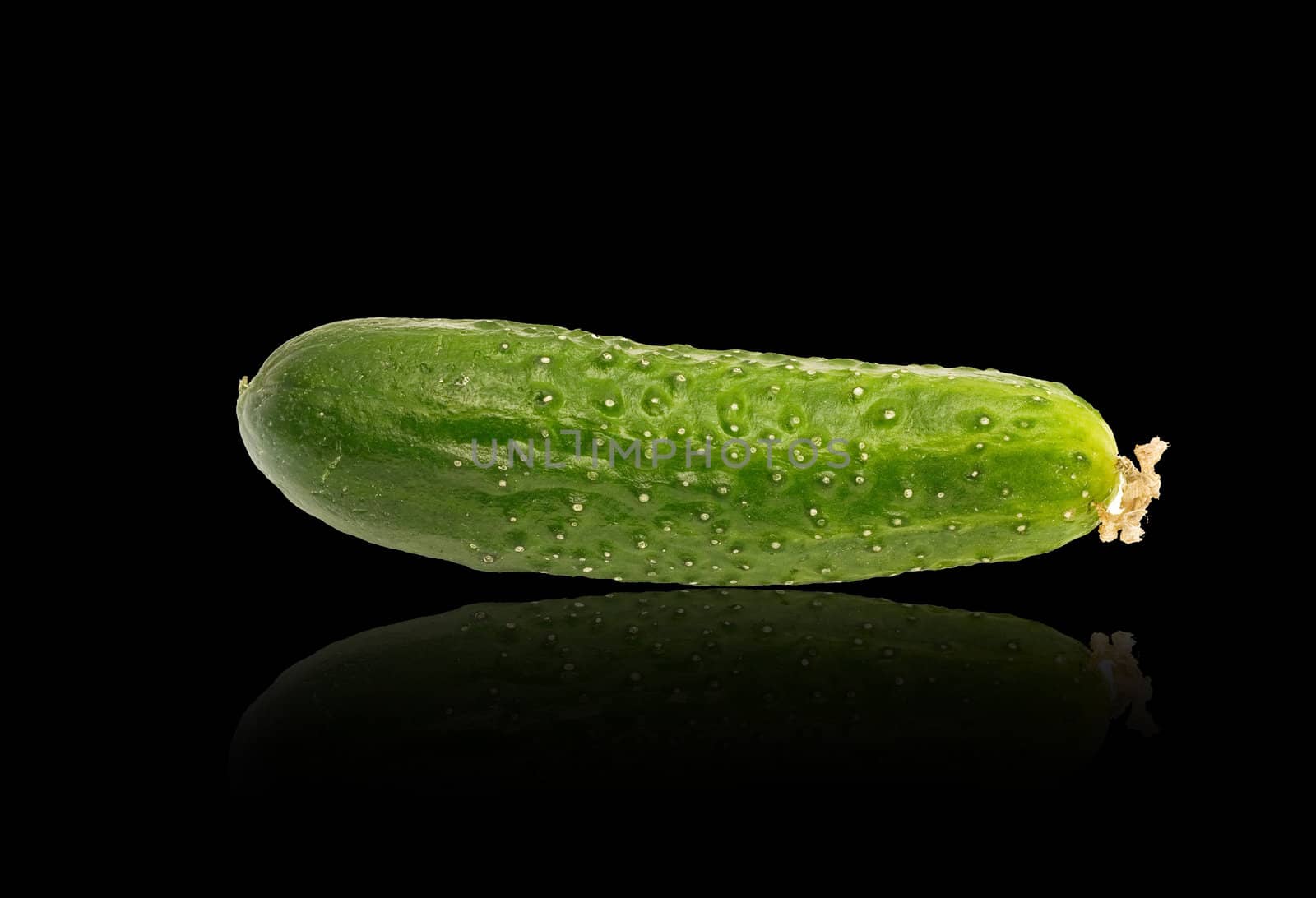  cucumber insulated on black background