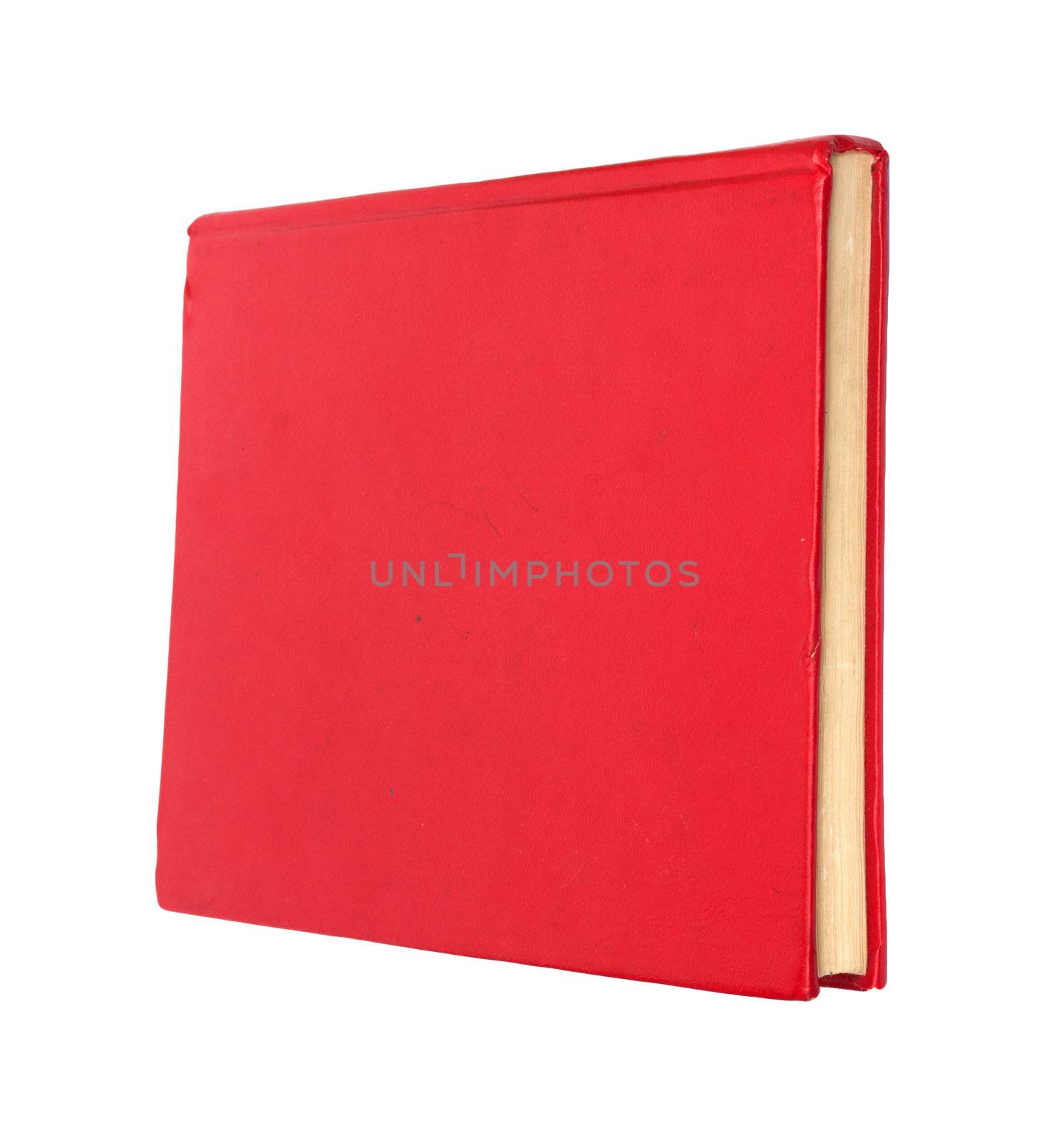 Red book isolated on white . Clean cover 