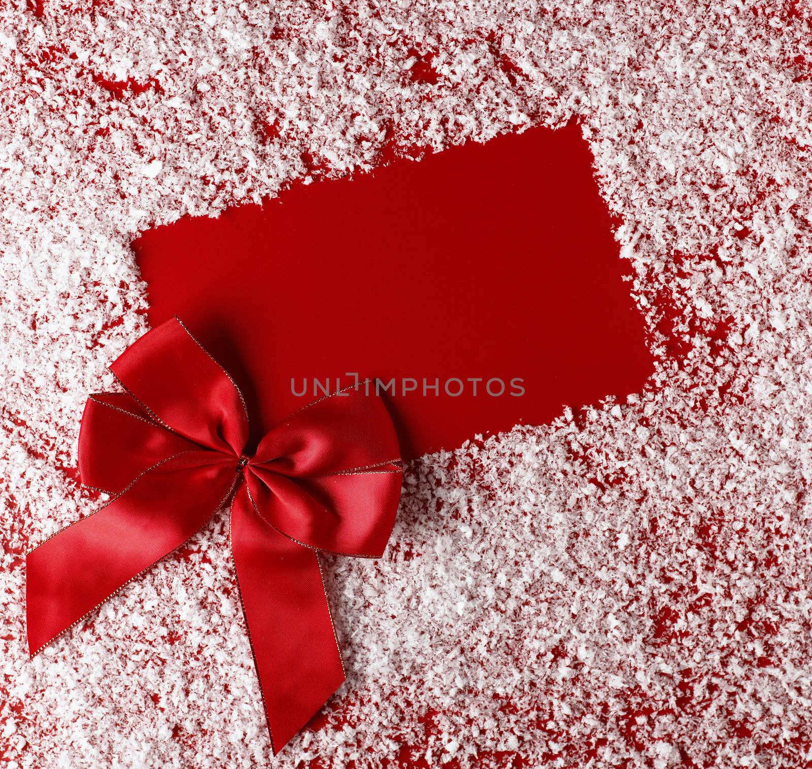 christmas red background with white snowflake border by studiovitra
