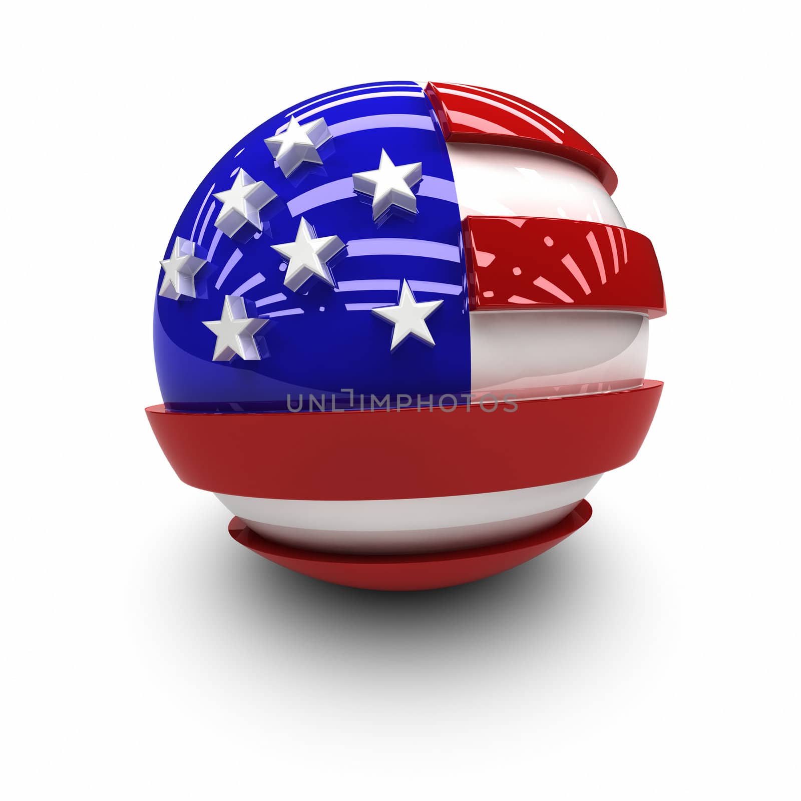 3D  - Flag of the United States.