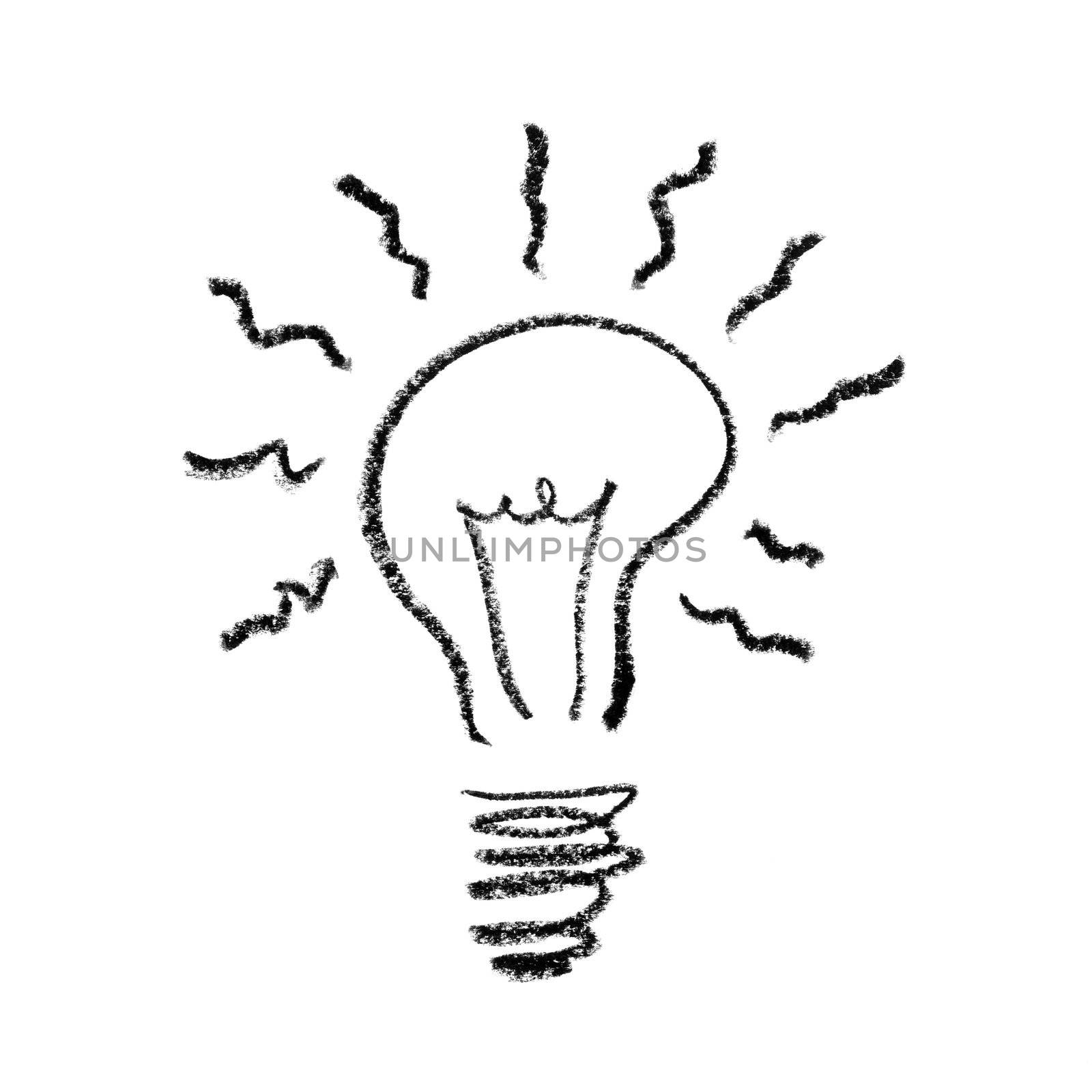 Handdrawed Light Bulb Symbol.