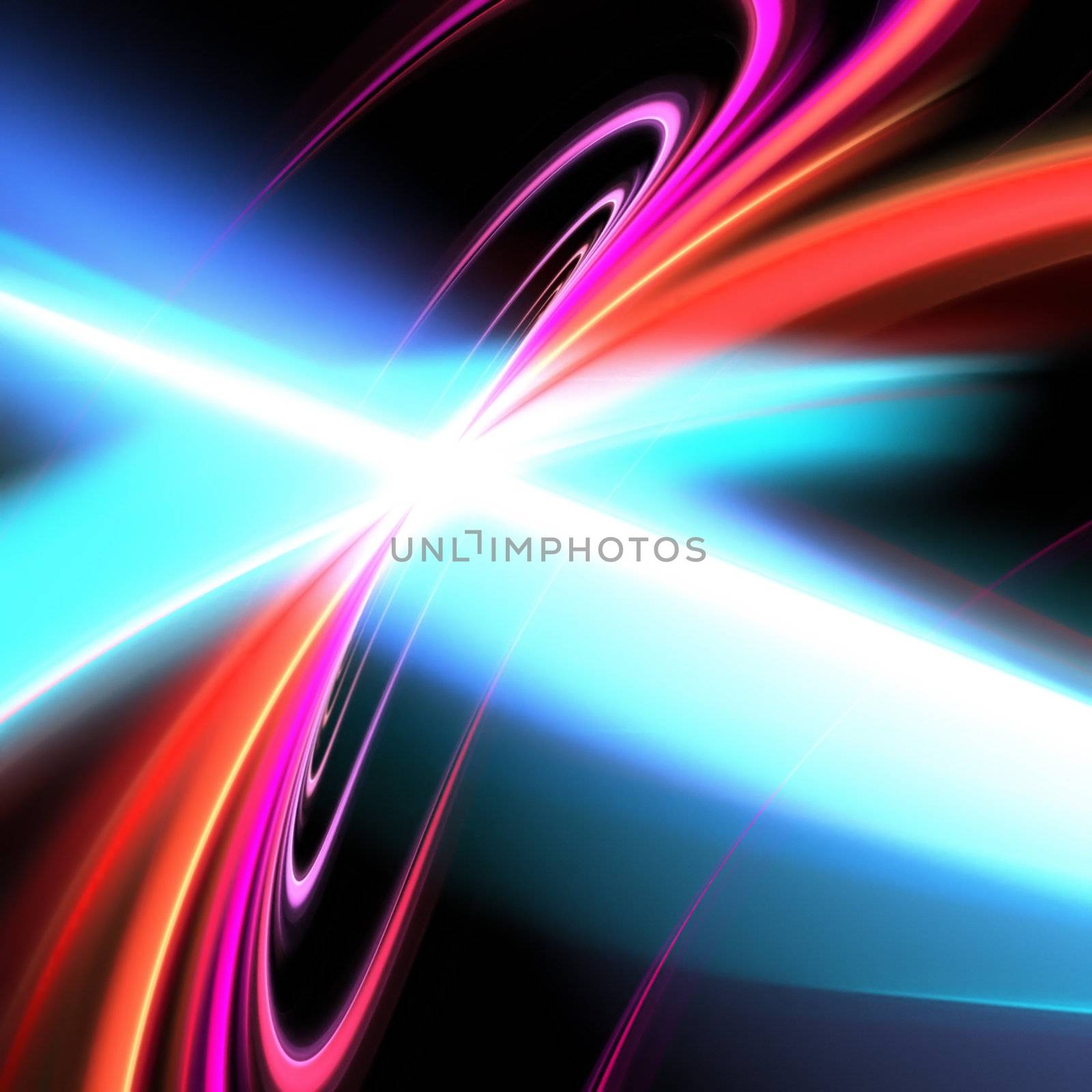 Funky Glowing Fractal Abstract by graficallyminded