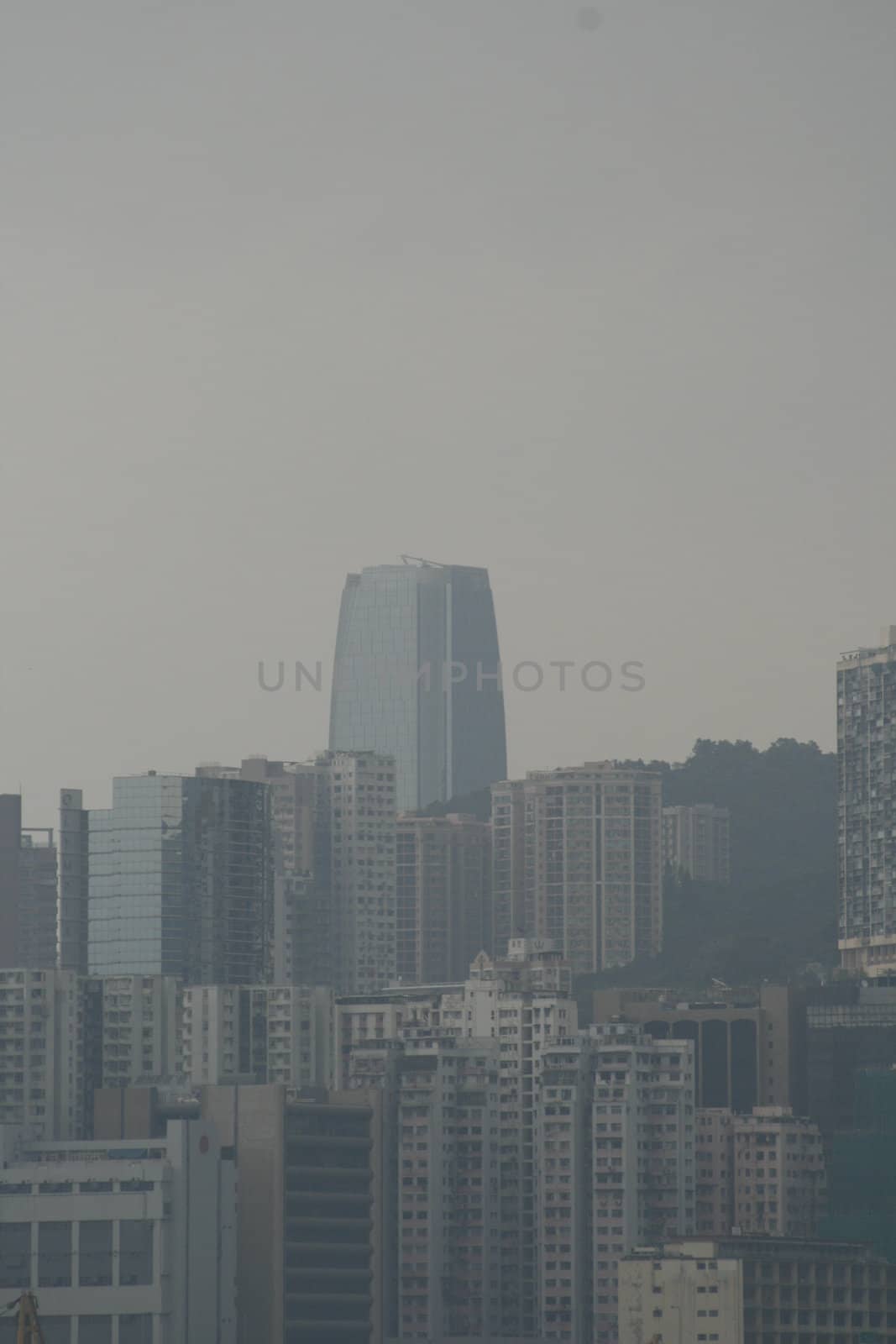 Skyscraper in Hong Kong skyline as seen from the S by koep