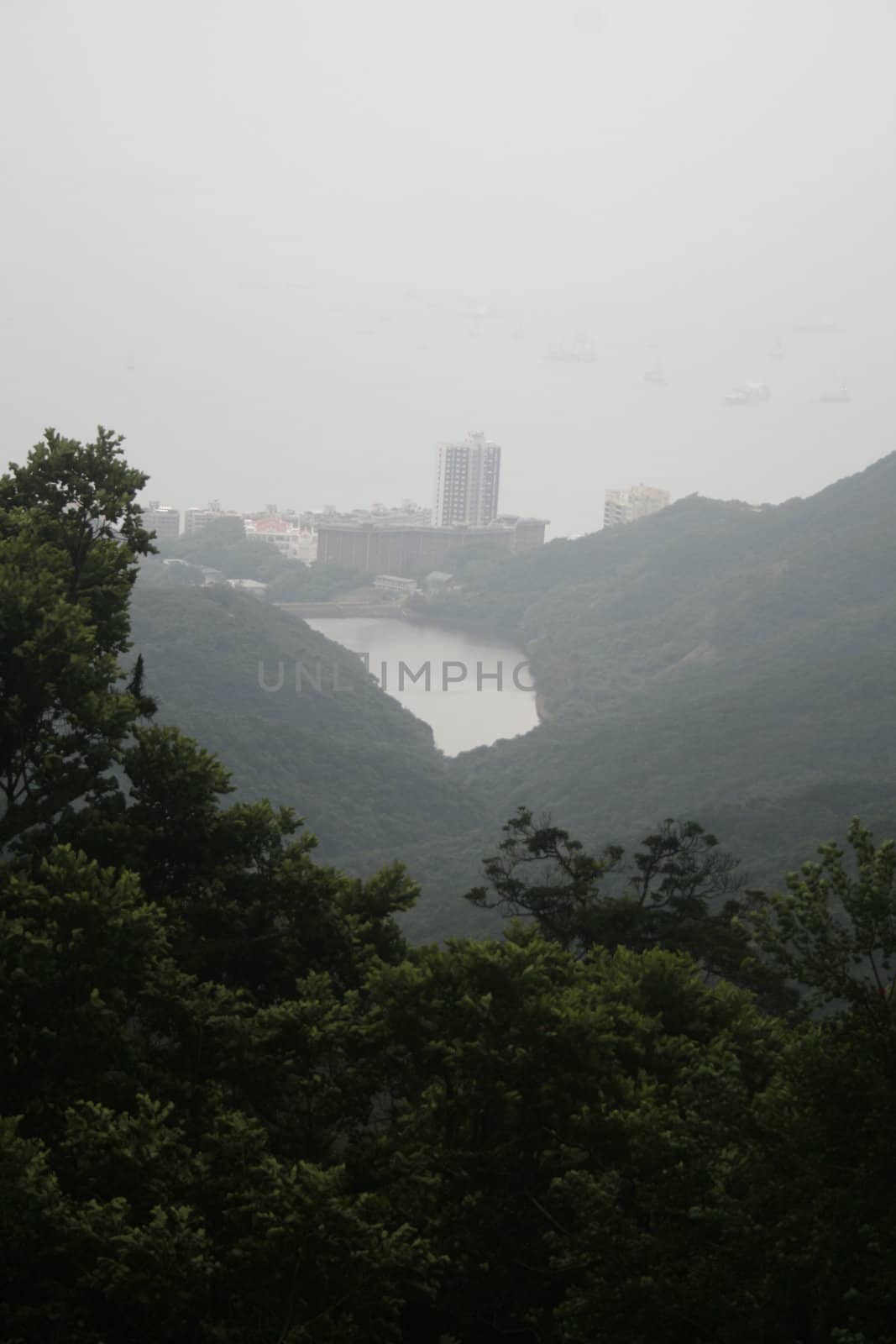 Drinking water reservoir in Hong Kong, Pok Fu Lam  by koep