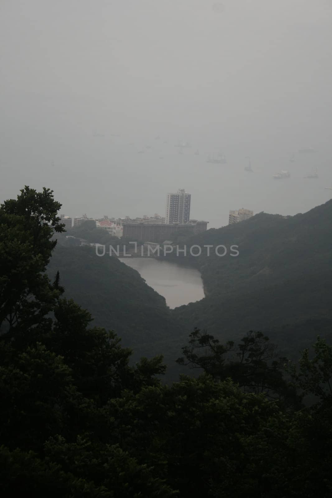 Drinking water reservoir in Hong Kong, Pok Fu Lam  by koep