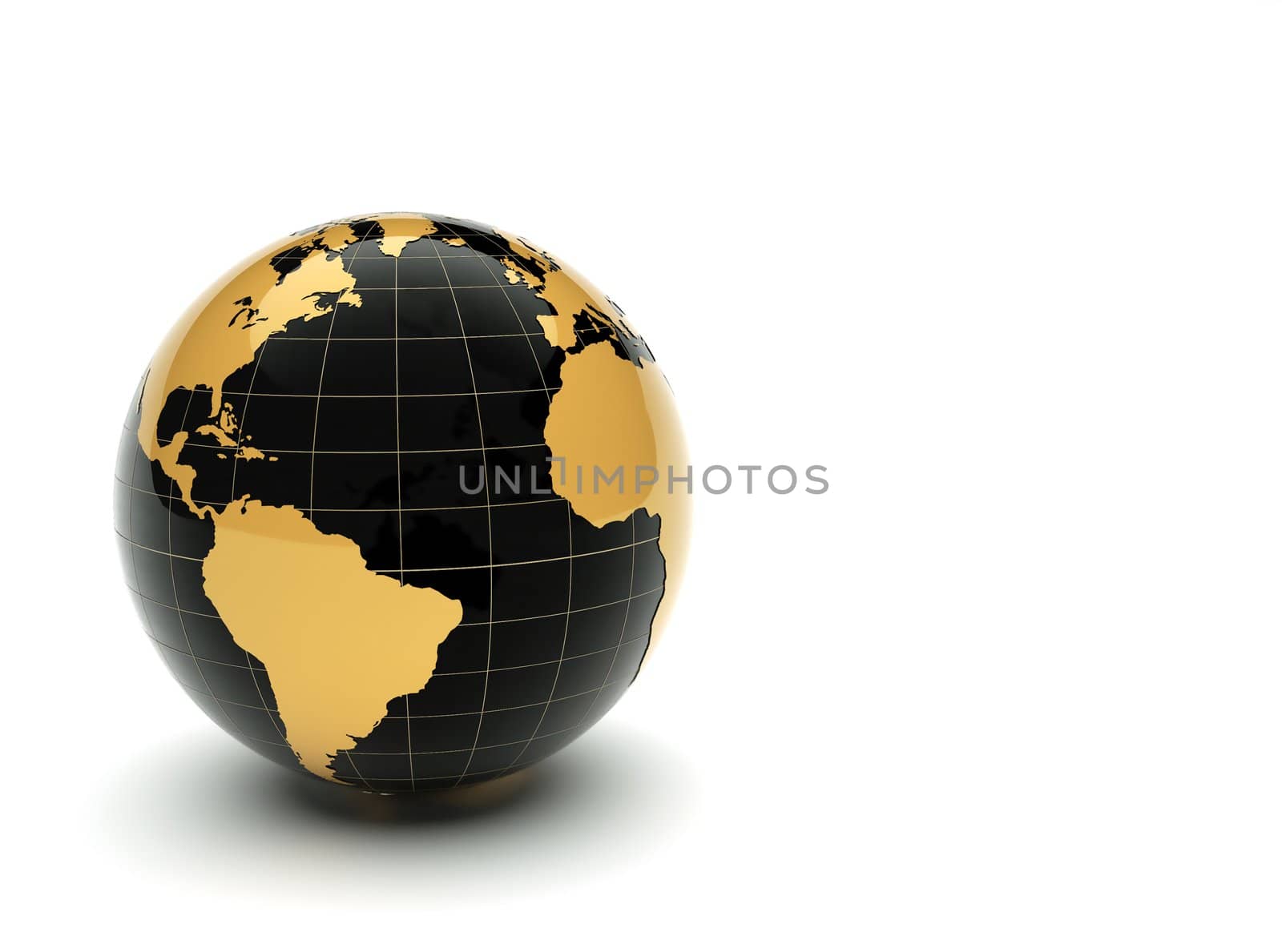 3d earth on white background