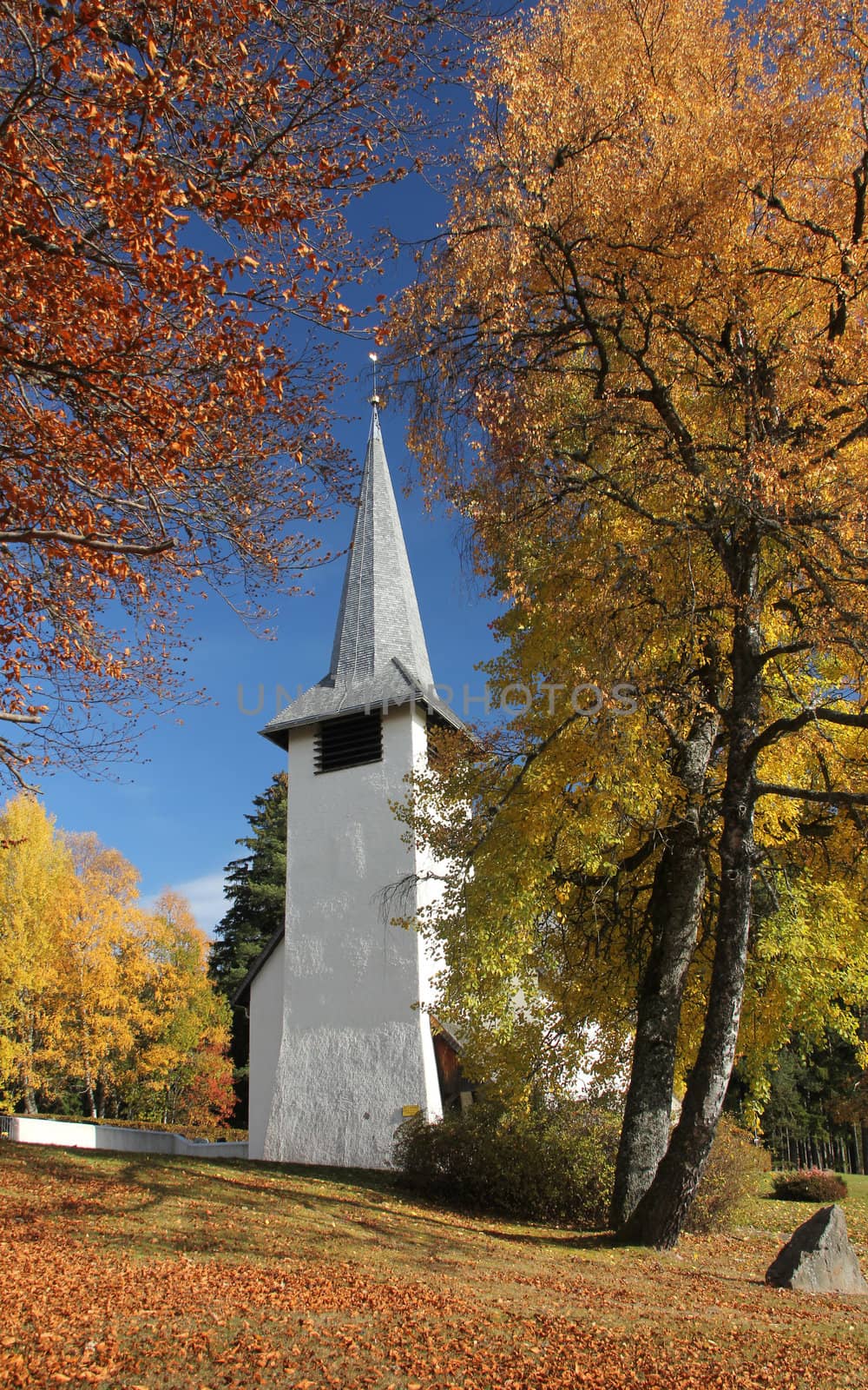 church in the autumn by Hasenonkel