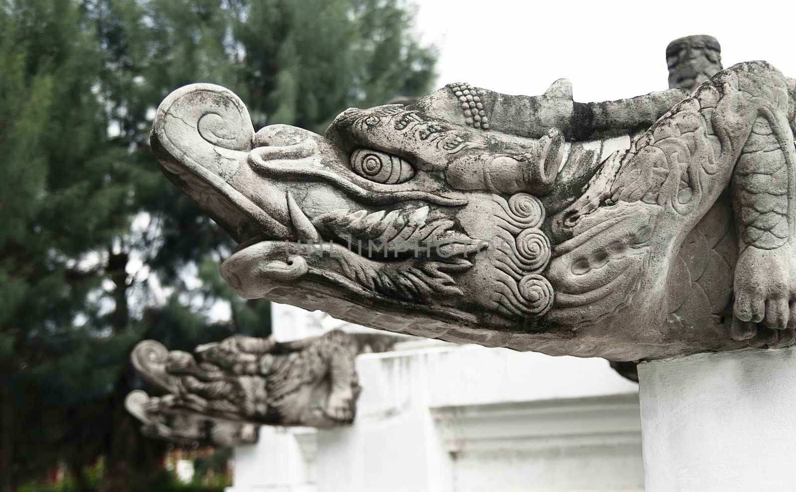 Asian Sculpture Dragon. Imperators Guard. Symbol of protectoin.