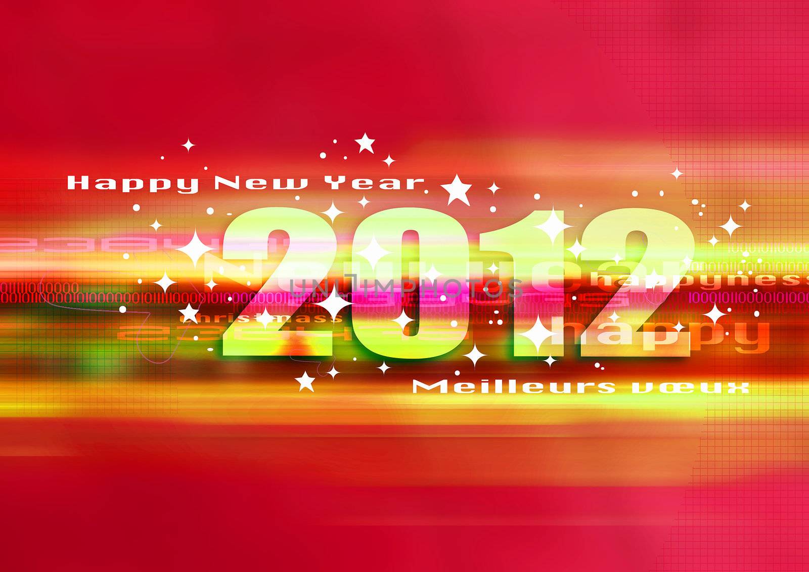 good and happy new year 2012, festive world