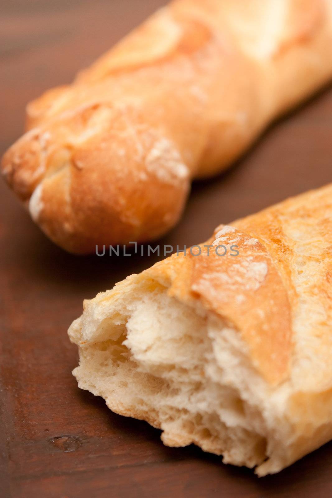 crusty and delicious French baguette made in the traditional way