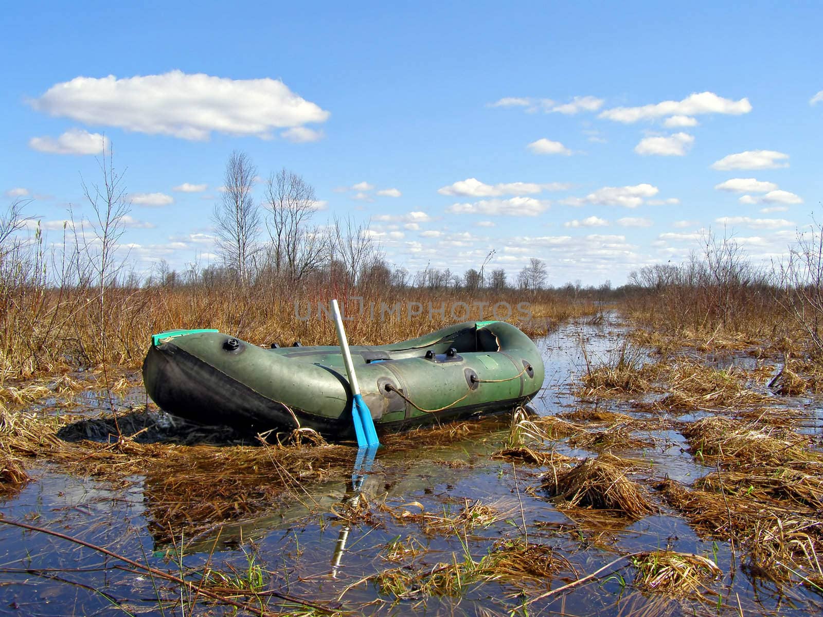 rubber boat near water