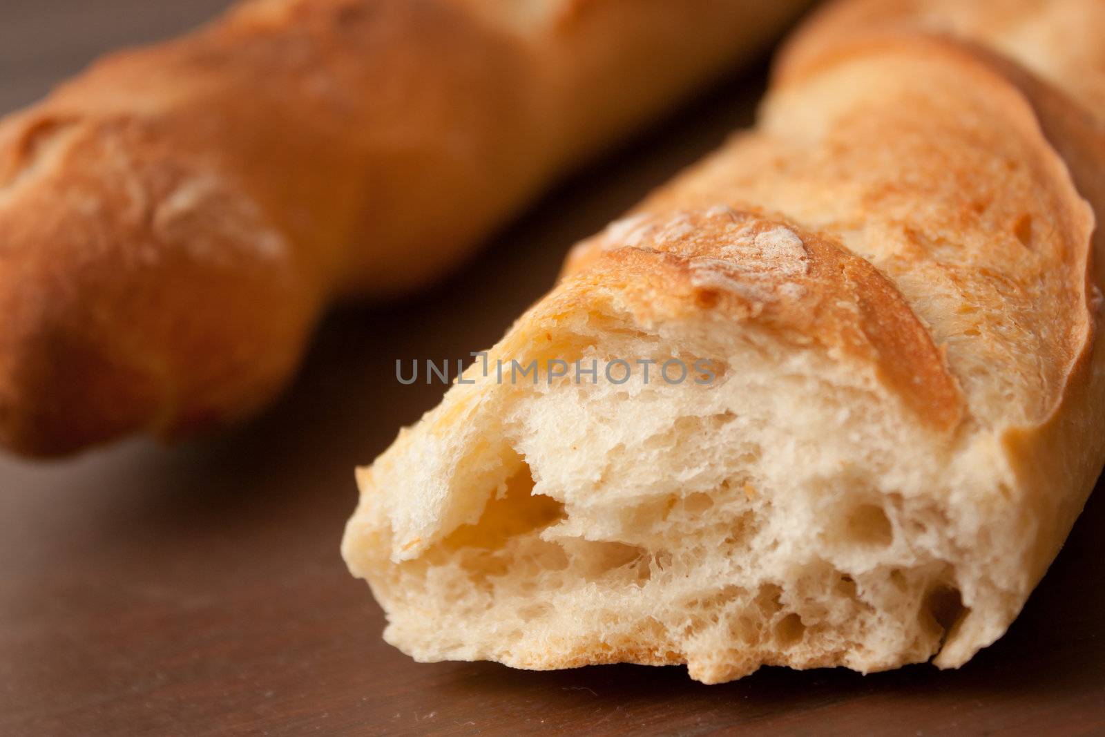 crusty and delicious French baguette made in the traditional way