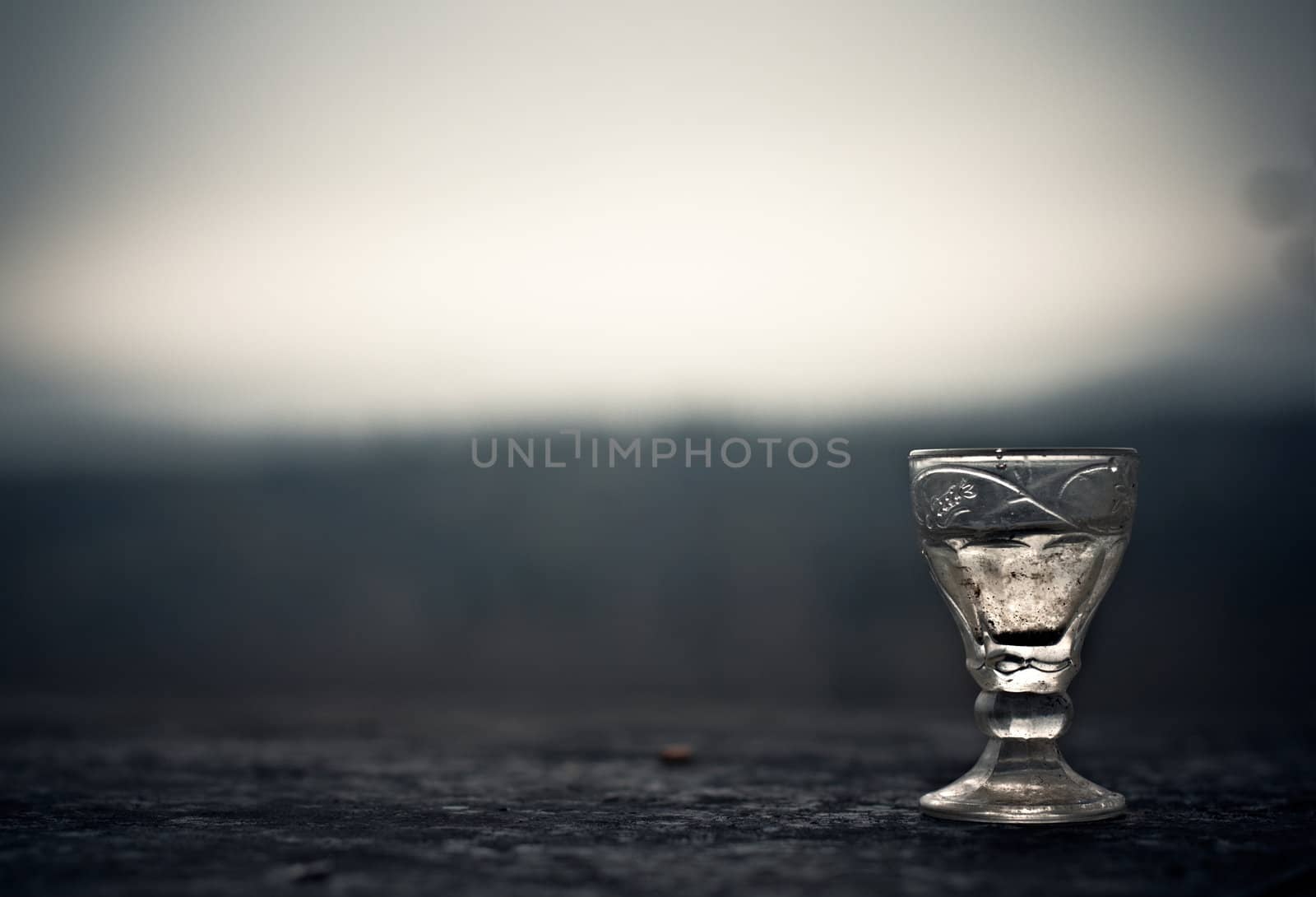 commemorative glass of vodka at the Russian cemetery unknown sol by pashabo