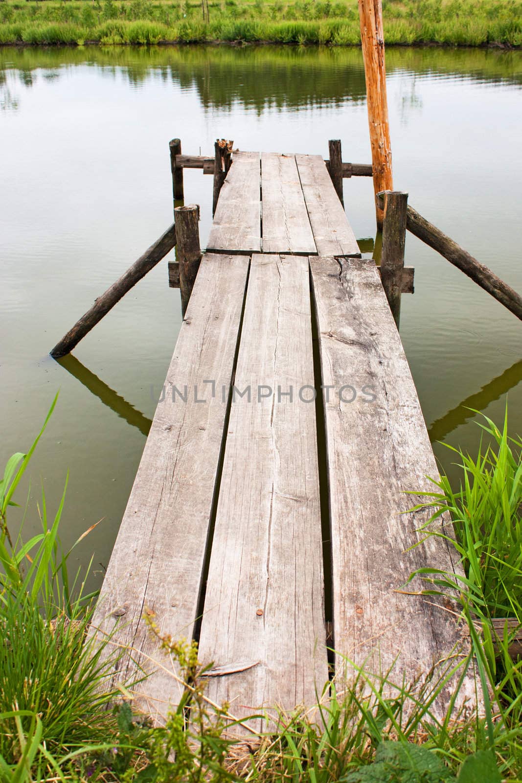 Boardwalk on lake, in Cezch Republic, Moravia, Europe