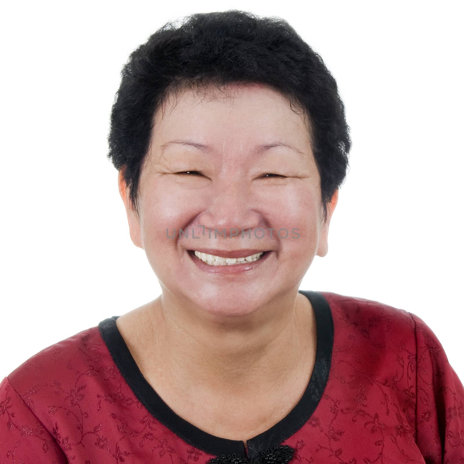 Portrait of a Happy 60s Senior Asian Woman.