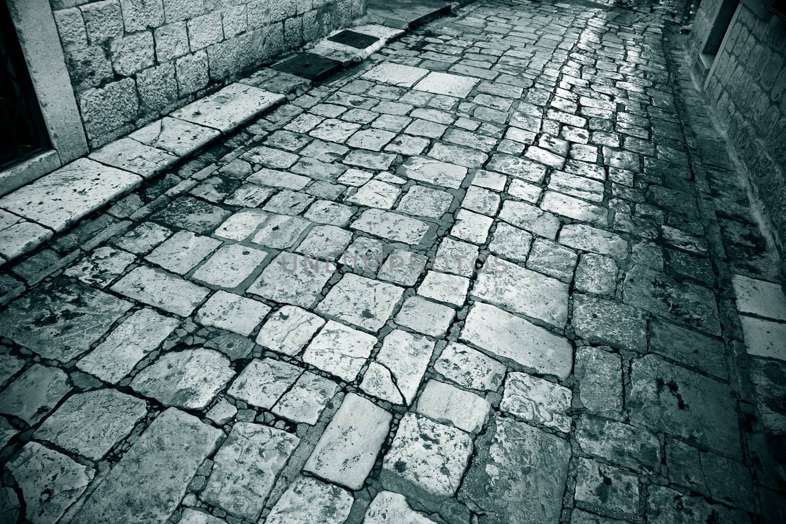 Marble paved alley Trogir by ABCDK