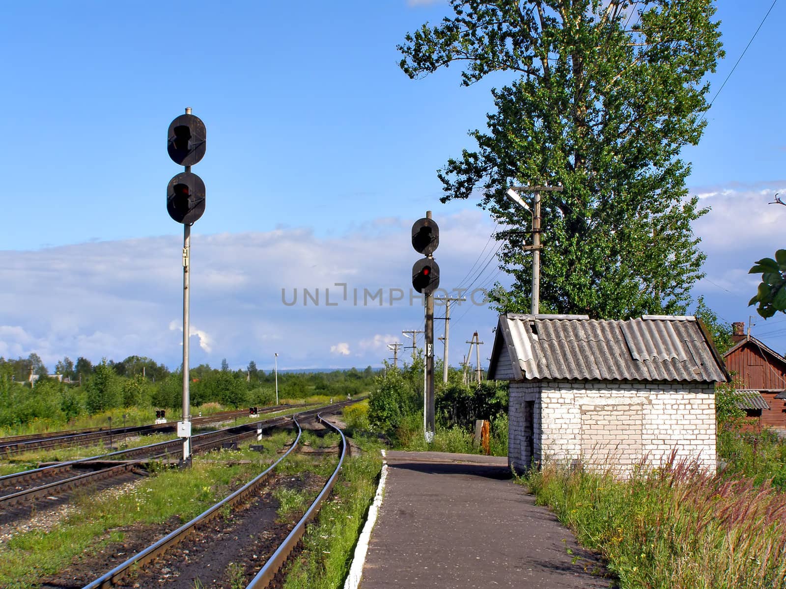 platform on rural railway station