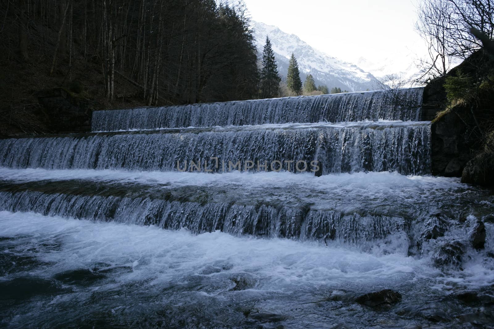 Picture of a small waterfall outside..